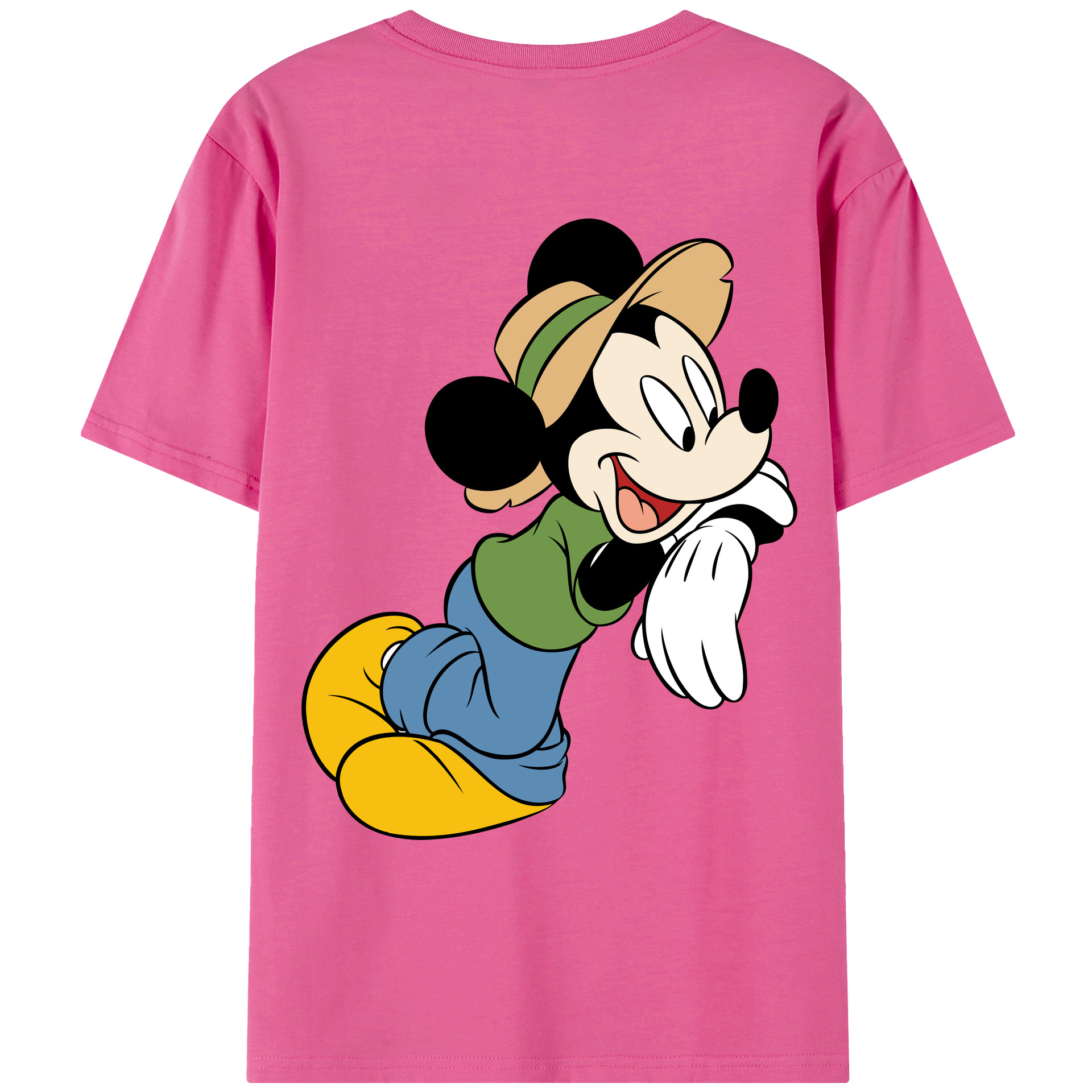 （画像用） ミッキーマウス Mickey Mouse レディース半袖Tシャツ(バックプリント)