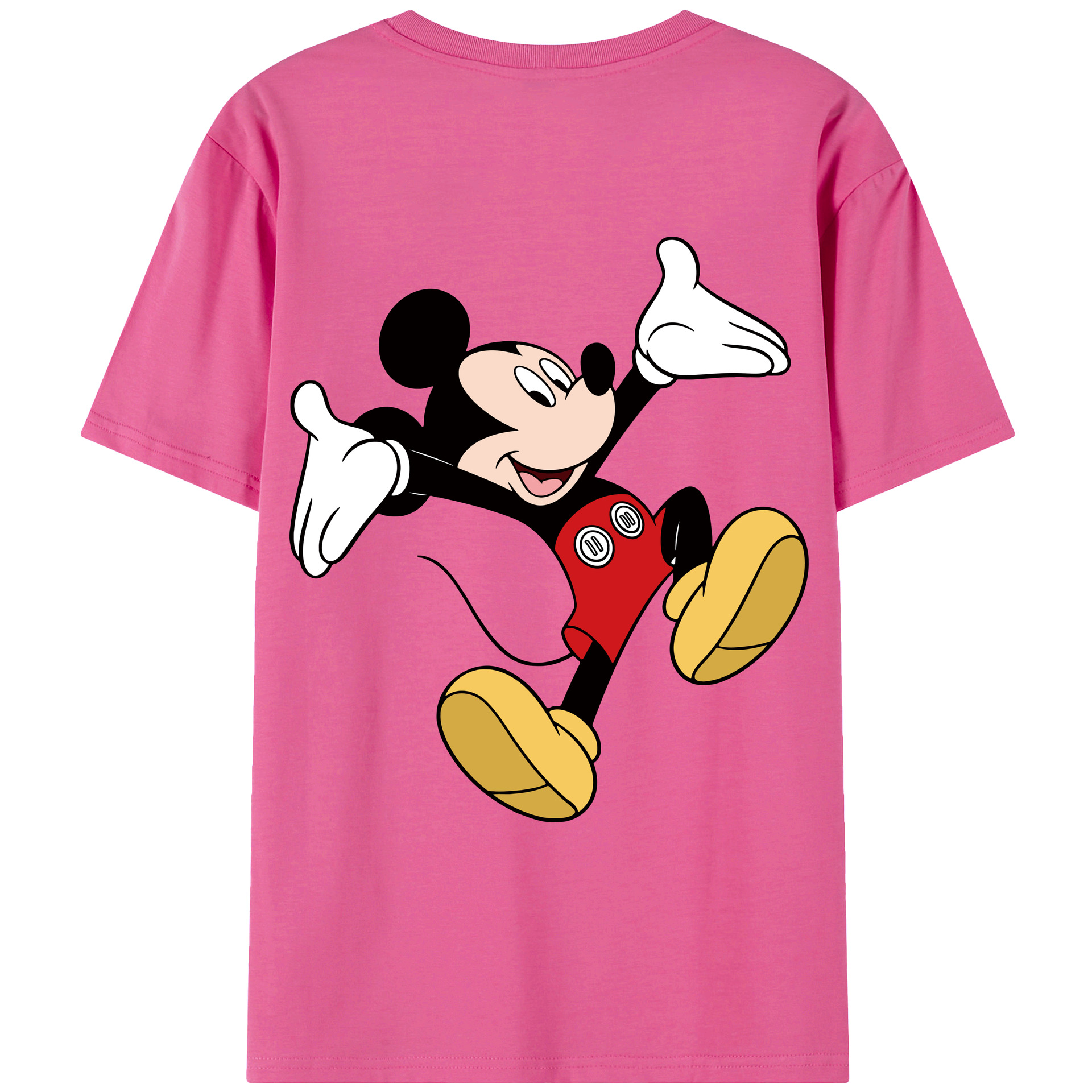 （画像用） ミッキーマウス Mickey Mouse レディース半袖Tシャツ(バックプリント)