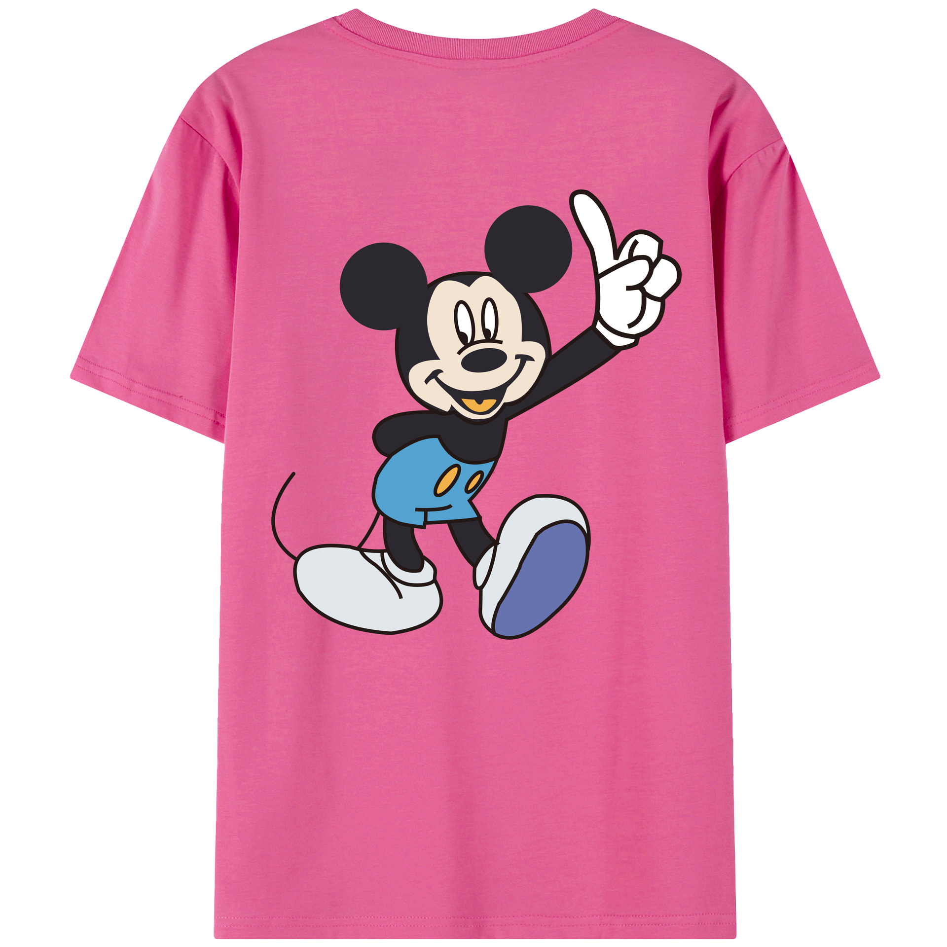 （画像用） ミッキーマウス Mickey Mouse レディース半袖Tシャツ(バックプリント)