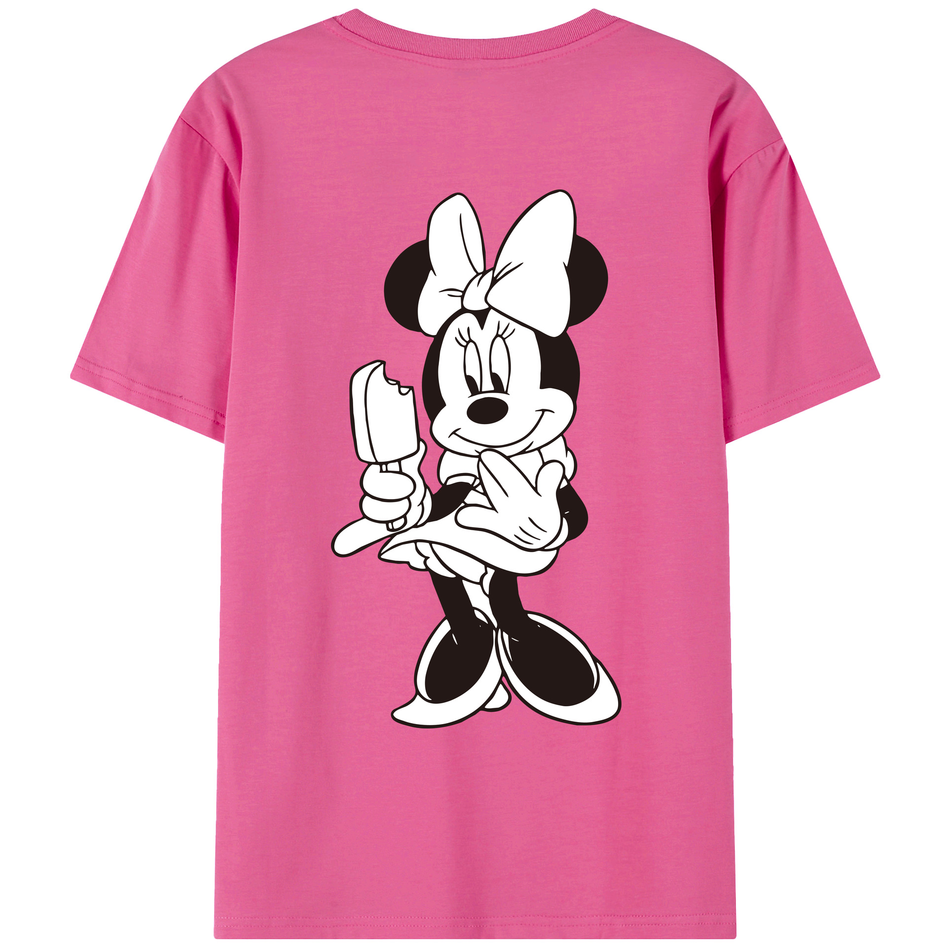 （画像用） ミッキーマウス Mickey Mouse レディース半袖Tシャツ(バックプリント)
