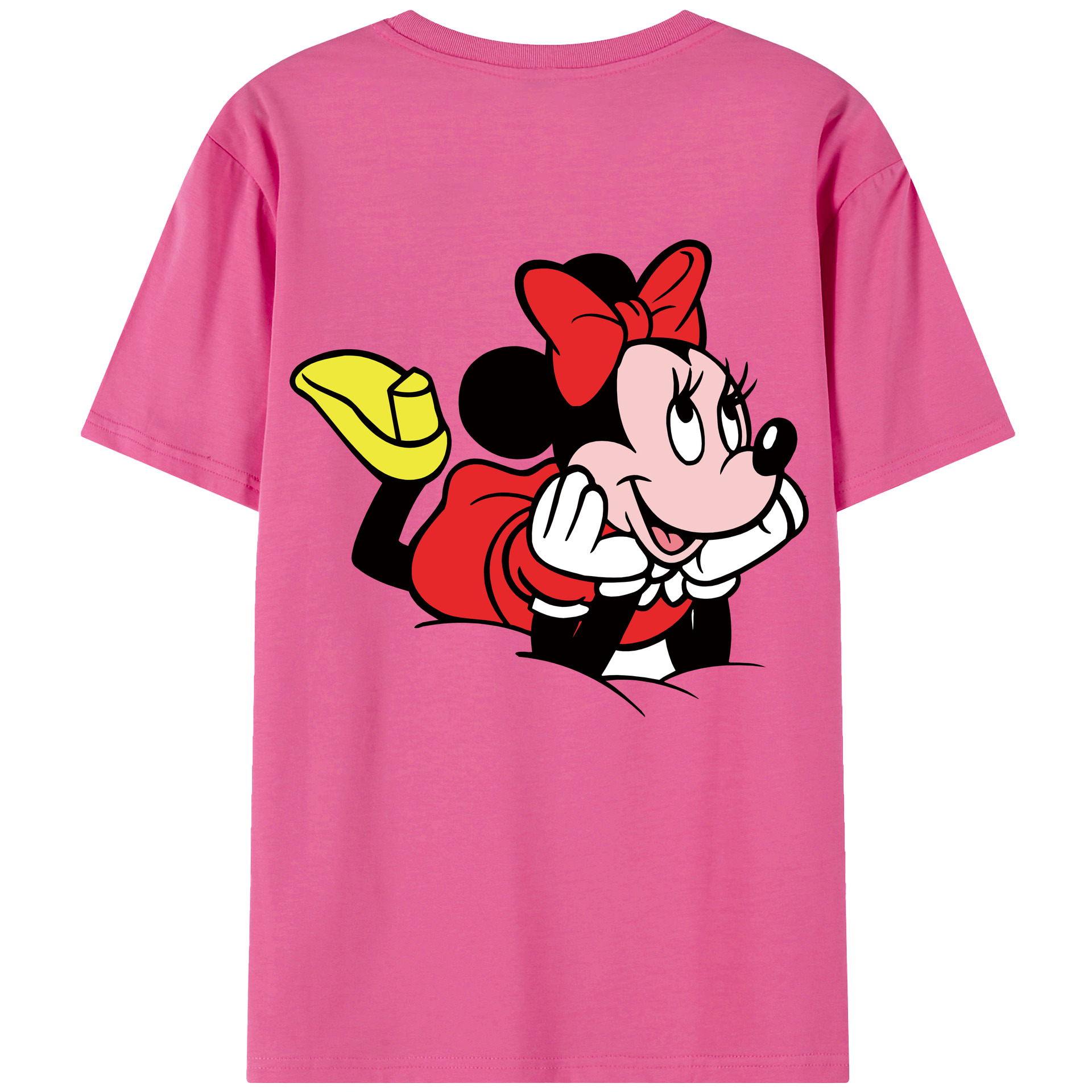（画像用） ミッキーマウス Mickey Mouse レディース半袖Tシャツ(バックプリント)