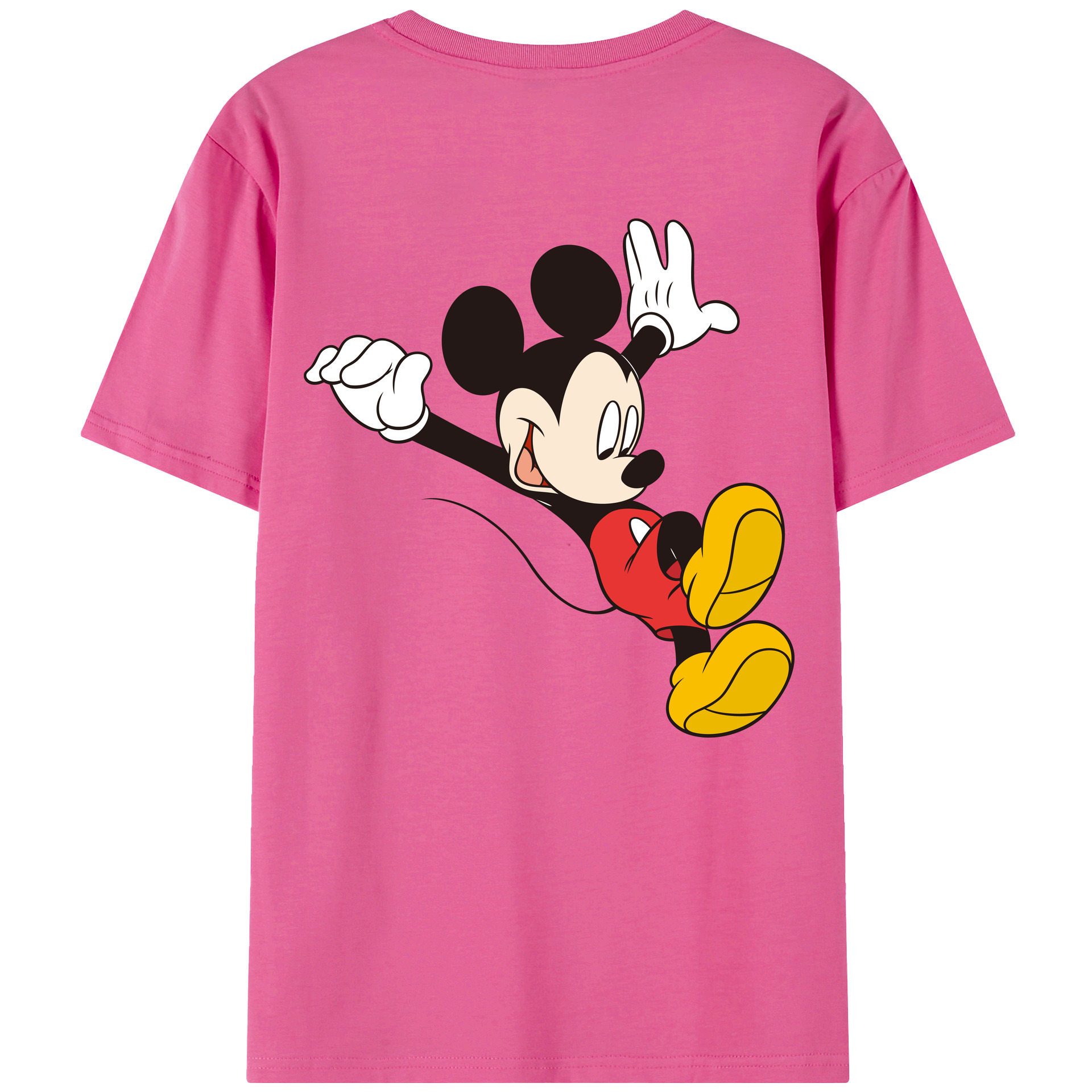 （画像用） ミッキーマウス Mickey Mouse レディース半袖Tシャツ(バックプリント)
