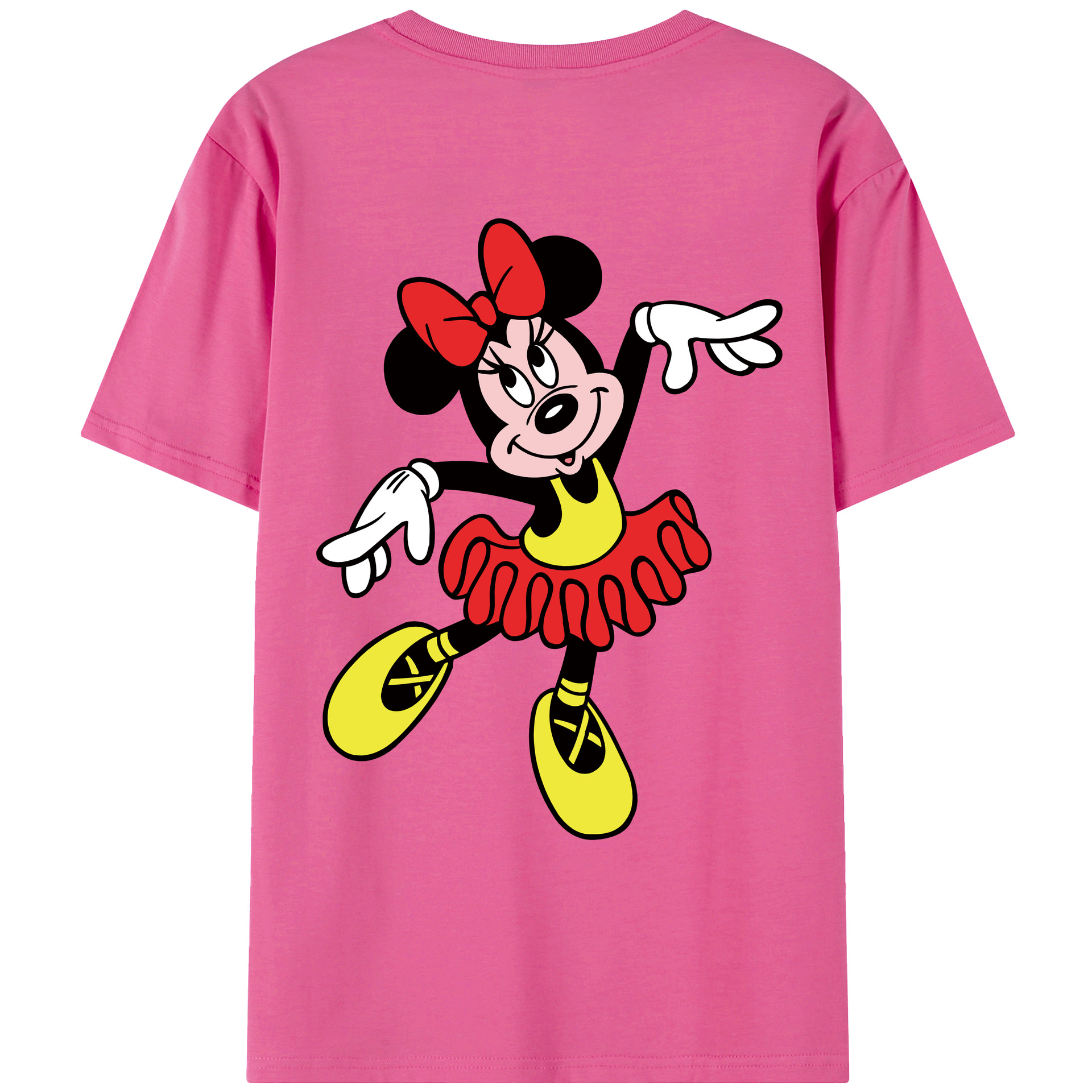 （画像用） ミッキーマウス Mickey Mouse レディース半袖Tシャツ(バックプリント)