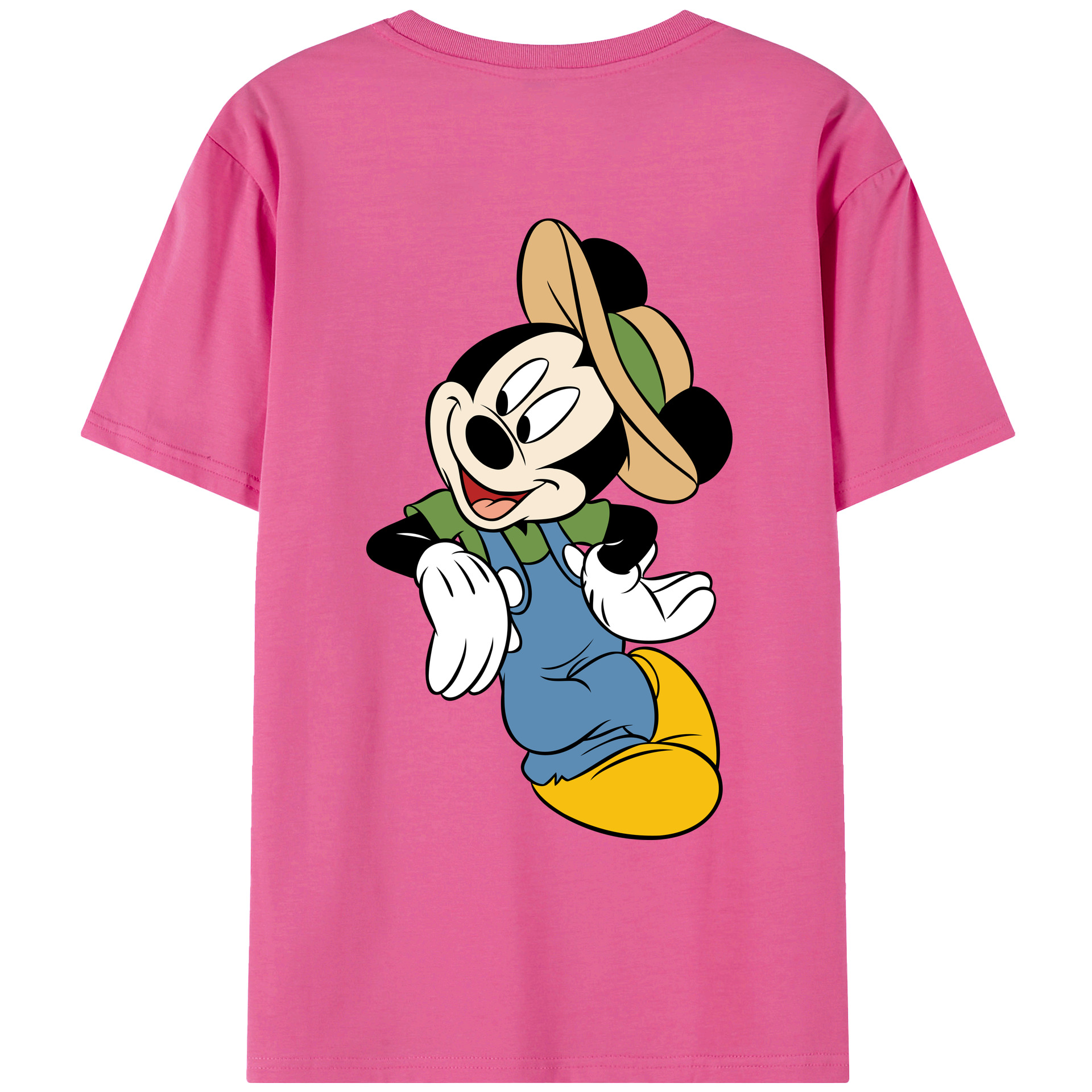 （画像用） ミッキーマウス Mickey Mouse レディース半袖Tシャツ(バックプリント)