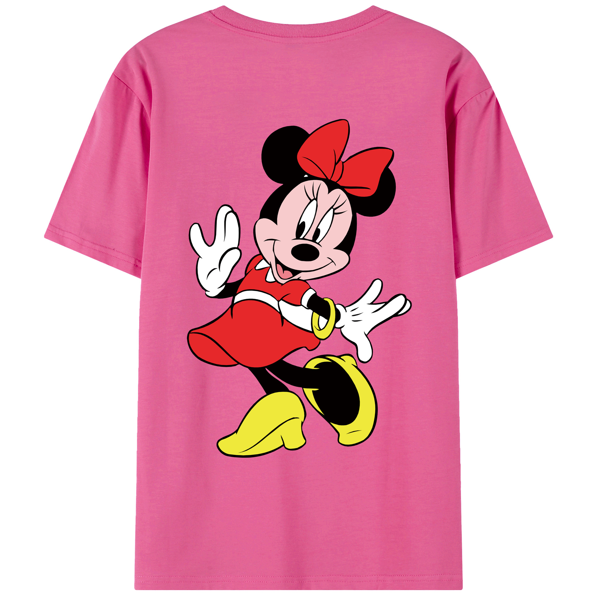 （画像用） ミッキーマウス Mickey Mouse レディース半袖Tシャツ(バックプリント)