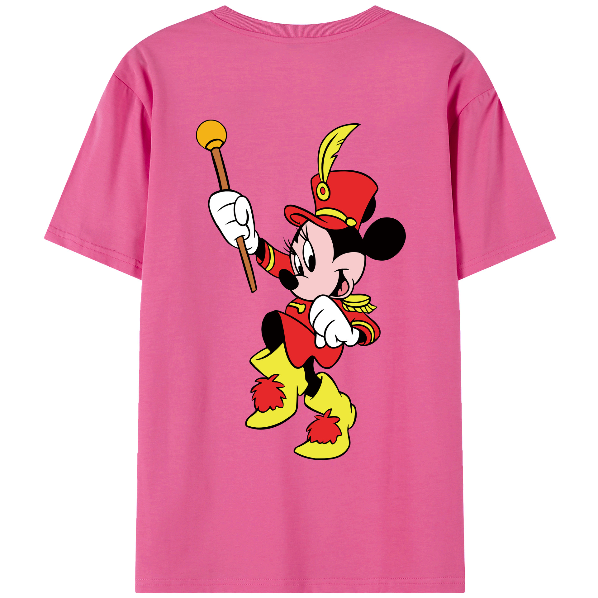 （画像用） ミッキーマウス Mickey Mouse レディース半袖Tシャツ(バックプリント)