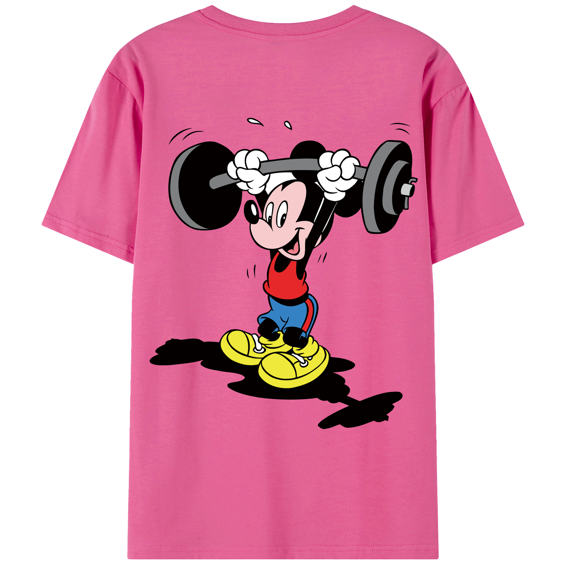 （画像用） ミッキーマウス Mickey Mouse レディース半袖Tシャツ(バックプリント)