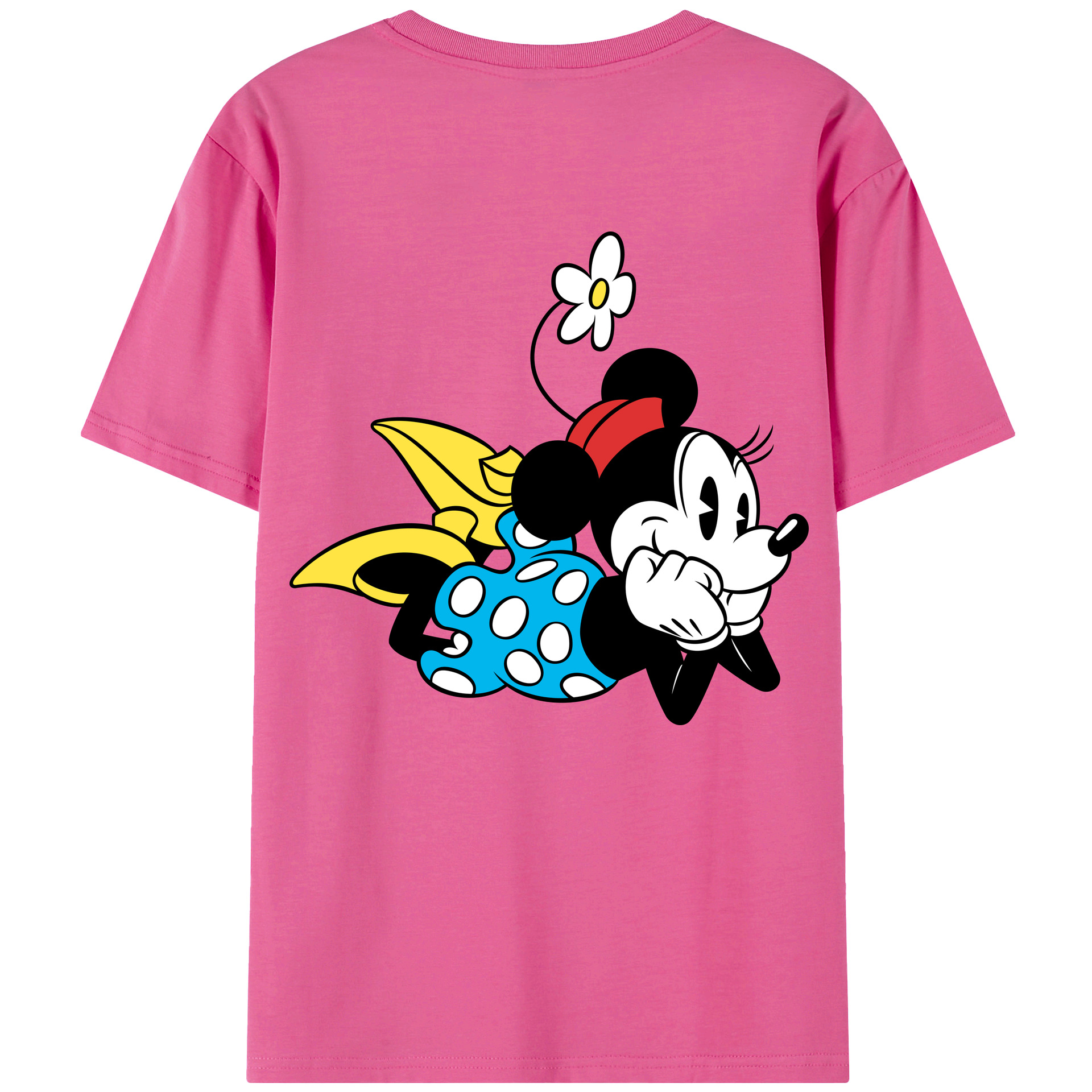（画像用） ミッキーマウス Mickey Mouse レディース半袖Tシャツ(バックプリント)