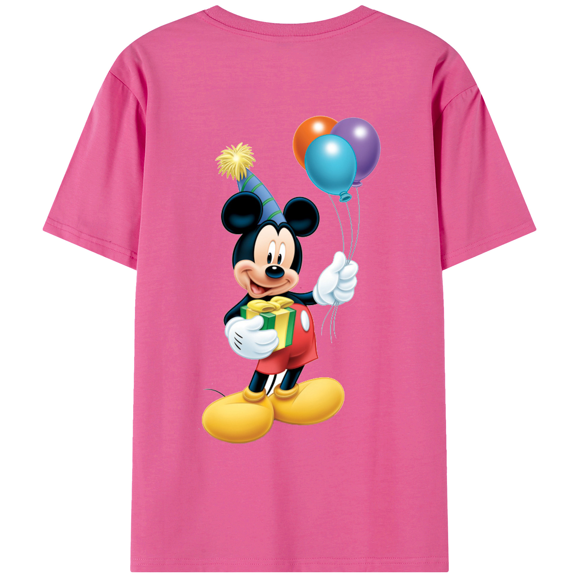 （画像用） ミッキーマウス Mickey Mouse レディース半袖Tシャツ(バックプリント)