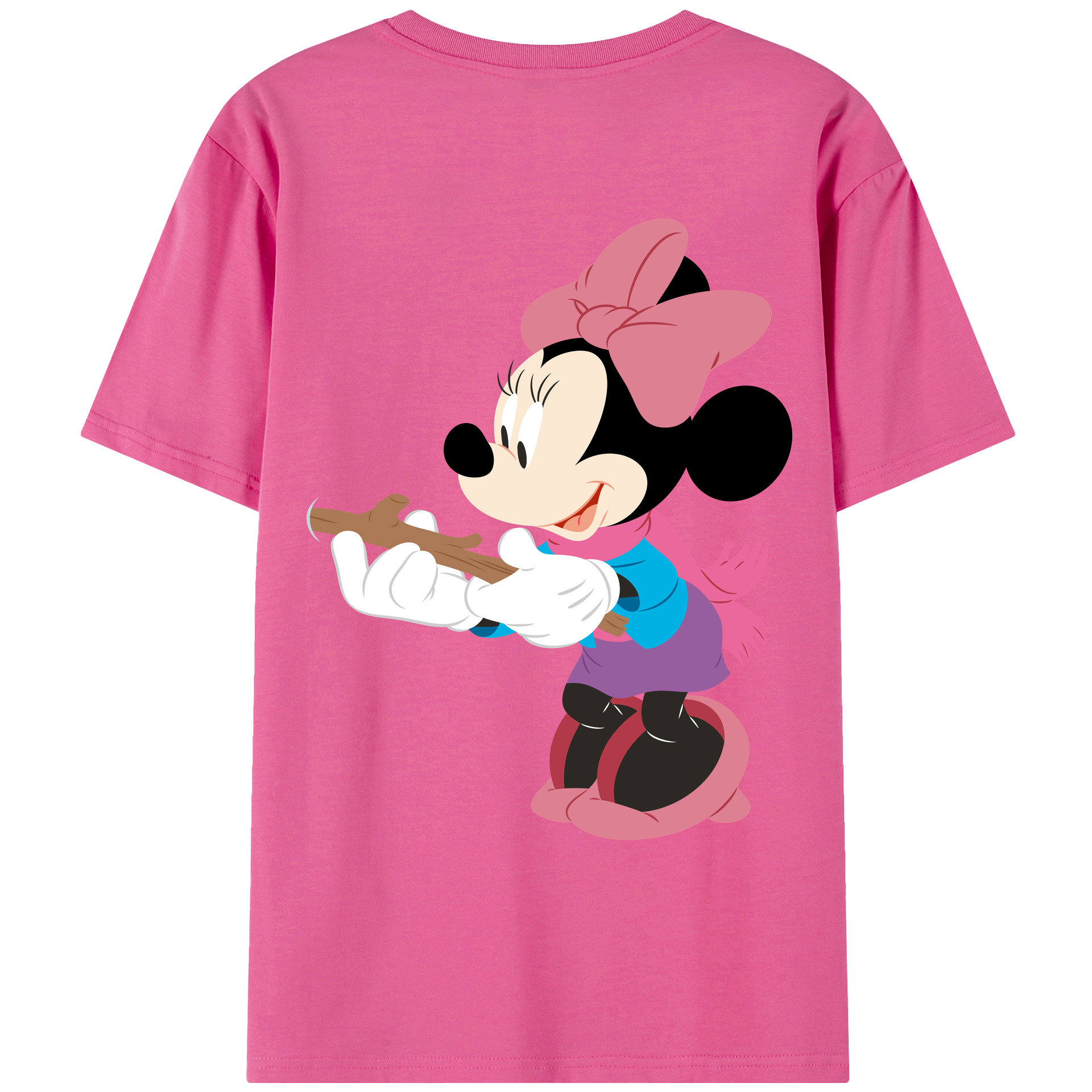 （画像用） ミッキーマウス Mickey Mouse レディース半袖Tシャツ(バックプリント)