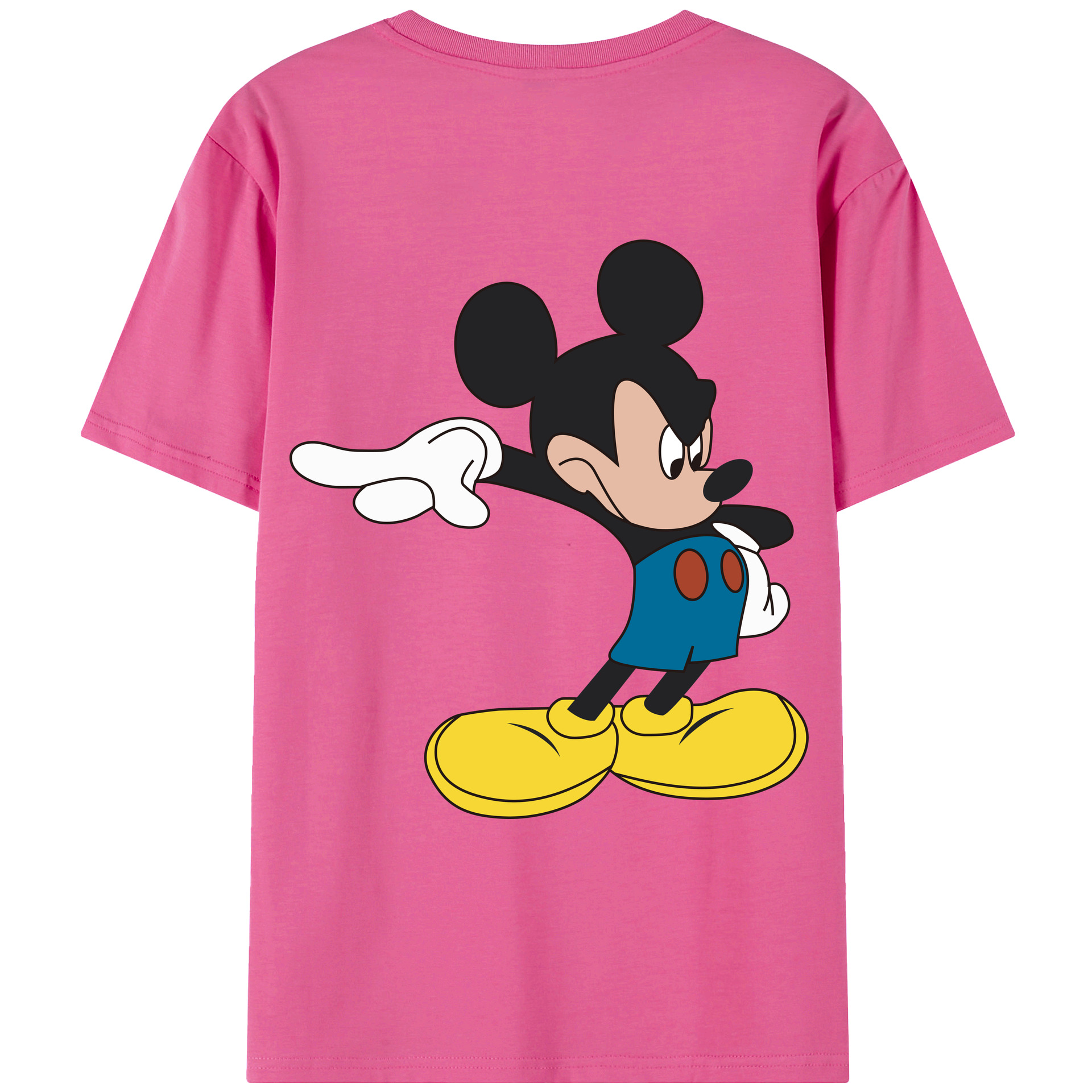 （画像用） ミッキーマウス Mickey Mouse レディース半袖Tシャツ(バックプリント)