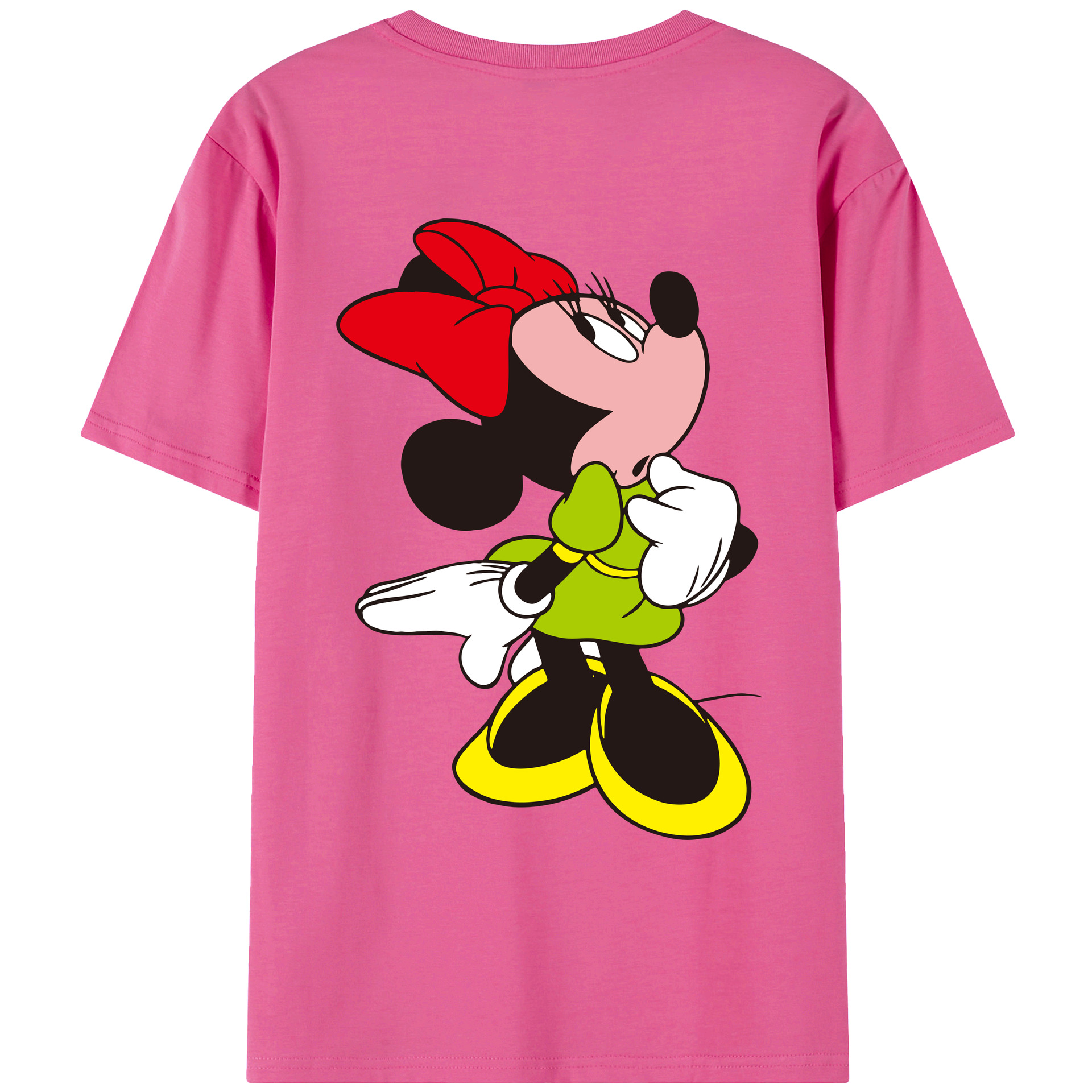 （画像用） ミッキーマウス Mickey Mouse レディース半袖Tシャツ(バックプリント)