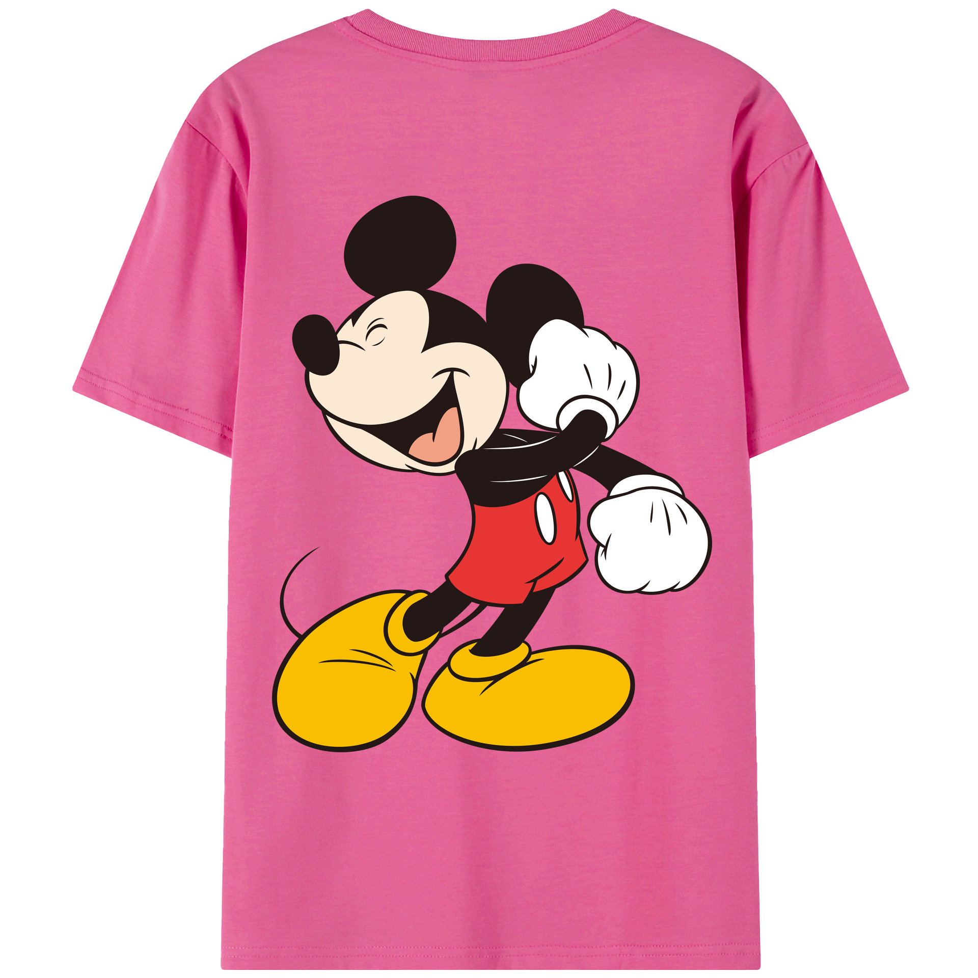 （画像用） ミッキーマウス Mickey Mouse レディース半袖Tシャツ(バックプリント)