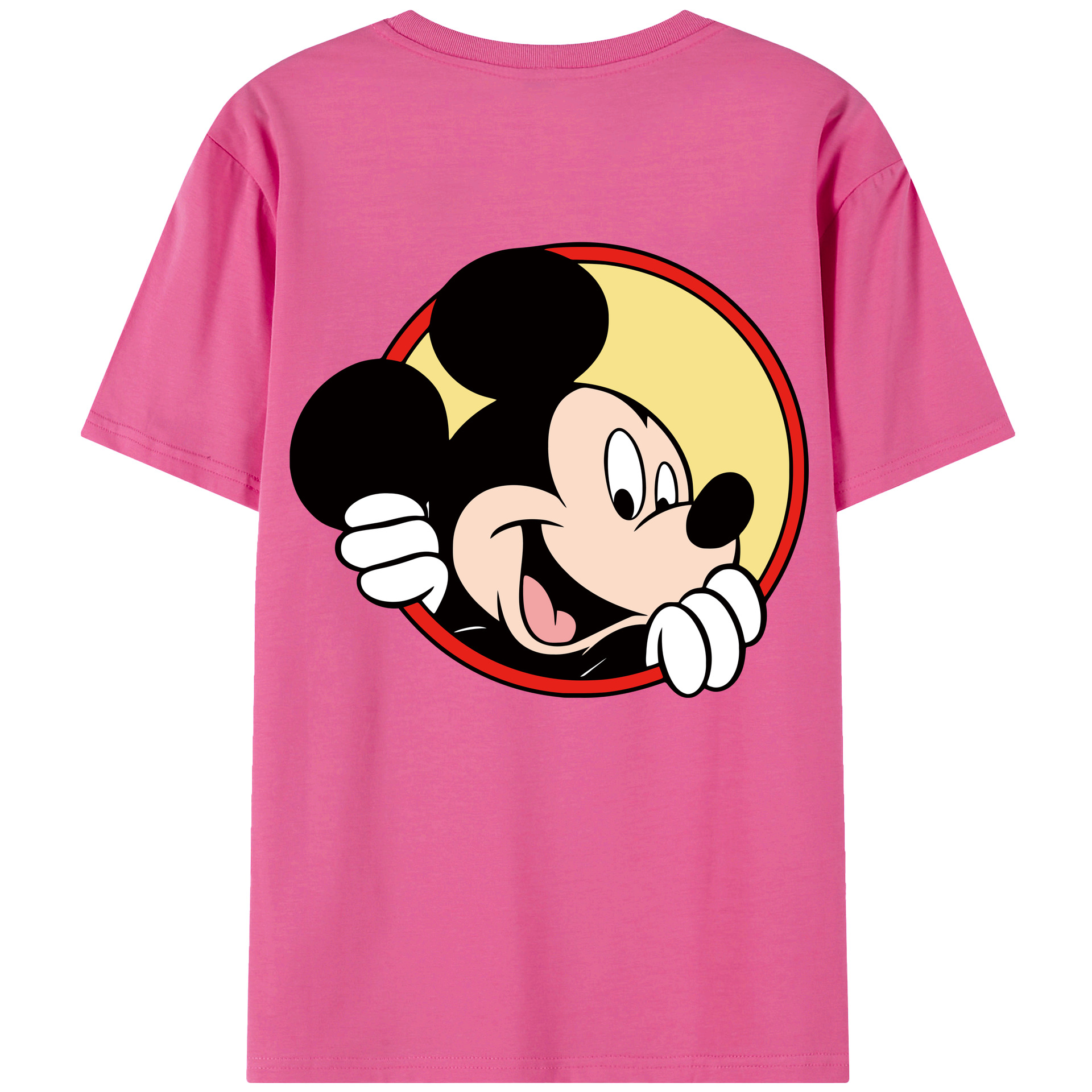 （画像用） ミッキーマウス Mickey Mouse レディース半袖Tシャツ(バックプリント)