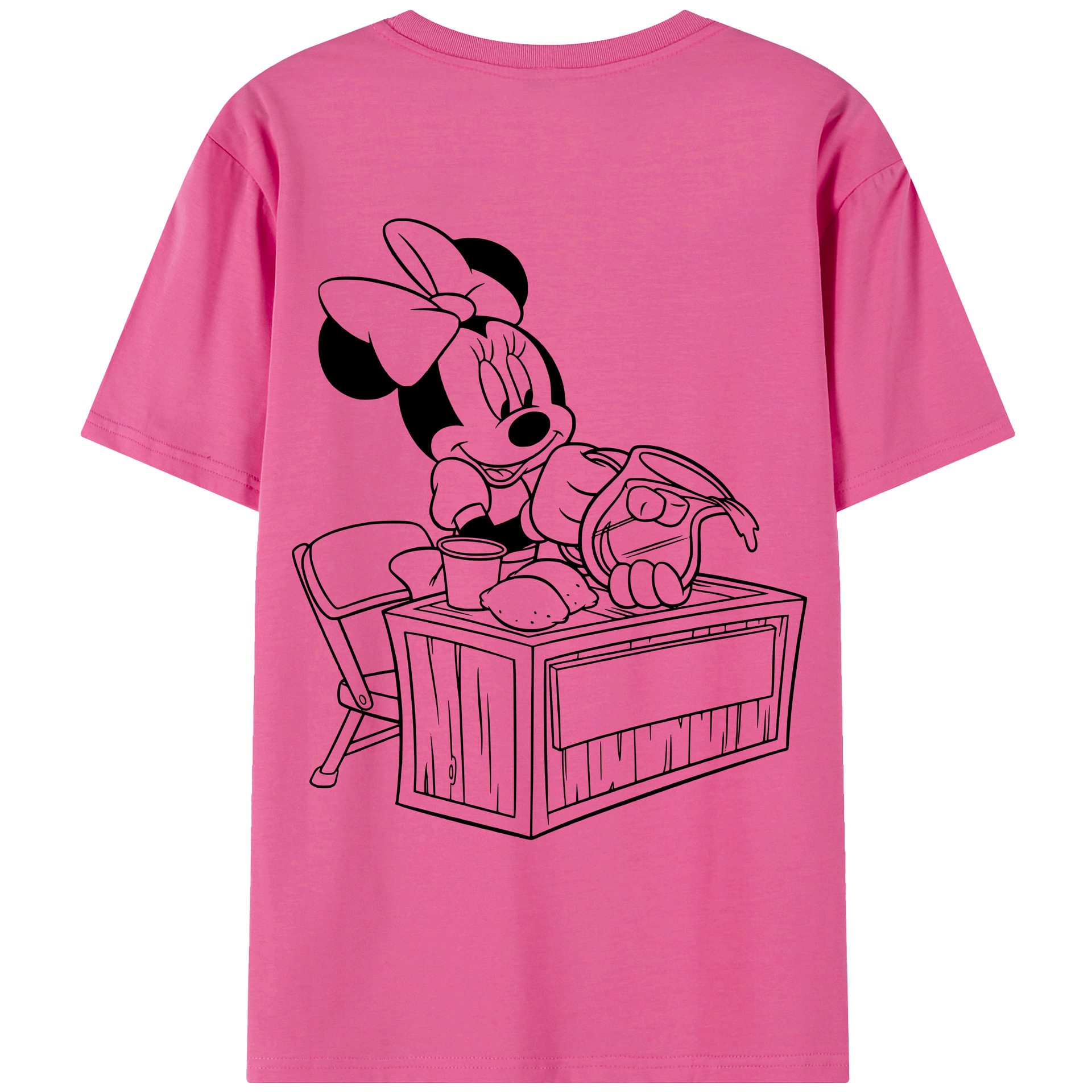 （画像用） ミッキーマウス Mickey Mouse レディース半袖Tシャツ(バックプリント)