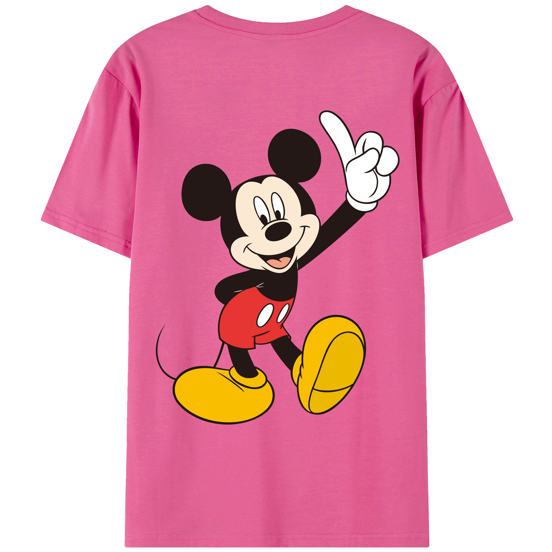 （画像用） ミッキーマウス Mickey Mouse レディース半袖Tシャツ(バックプリント)
