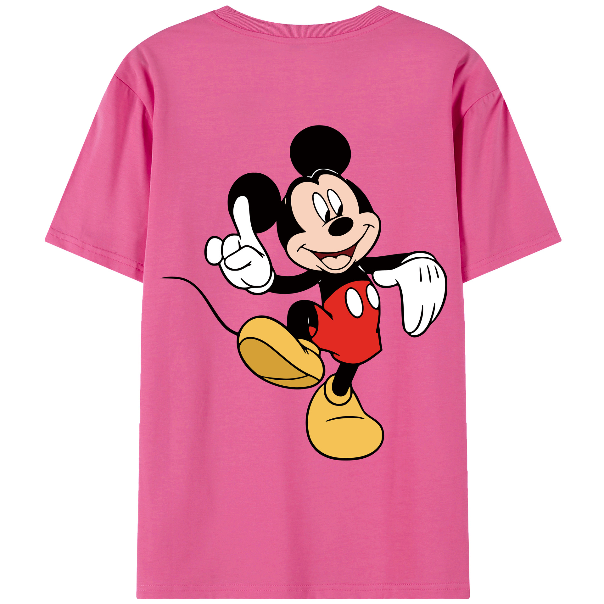 （画像用） ミッキーマウス Mickey Mouse レディース半袖Tシャツ(バックプリント)