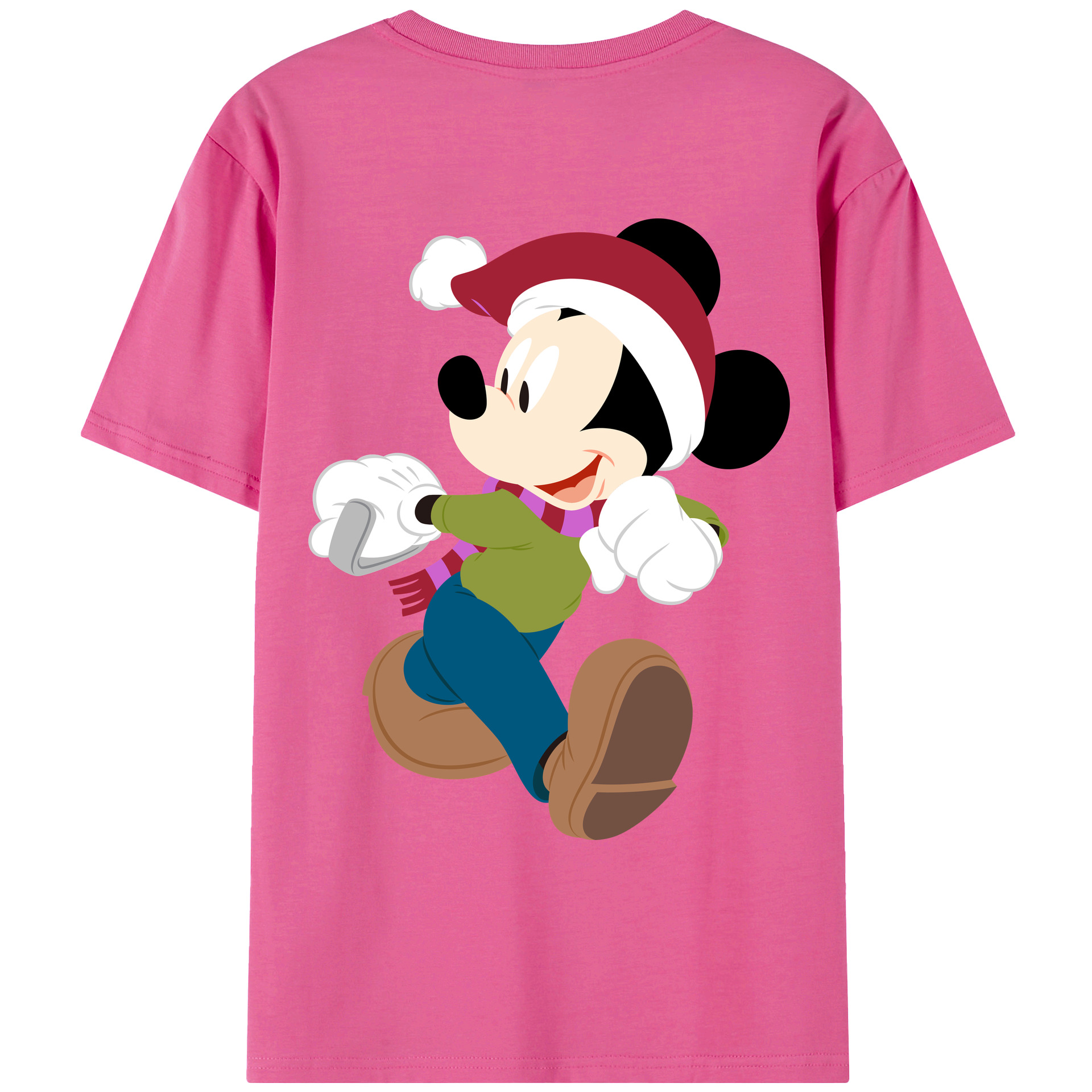 （画像用） ミッキーマウス Mickey Mouse レディース半袖Tシャツ(バックプリント)