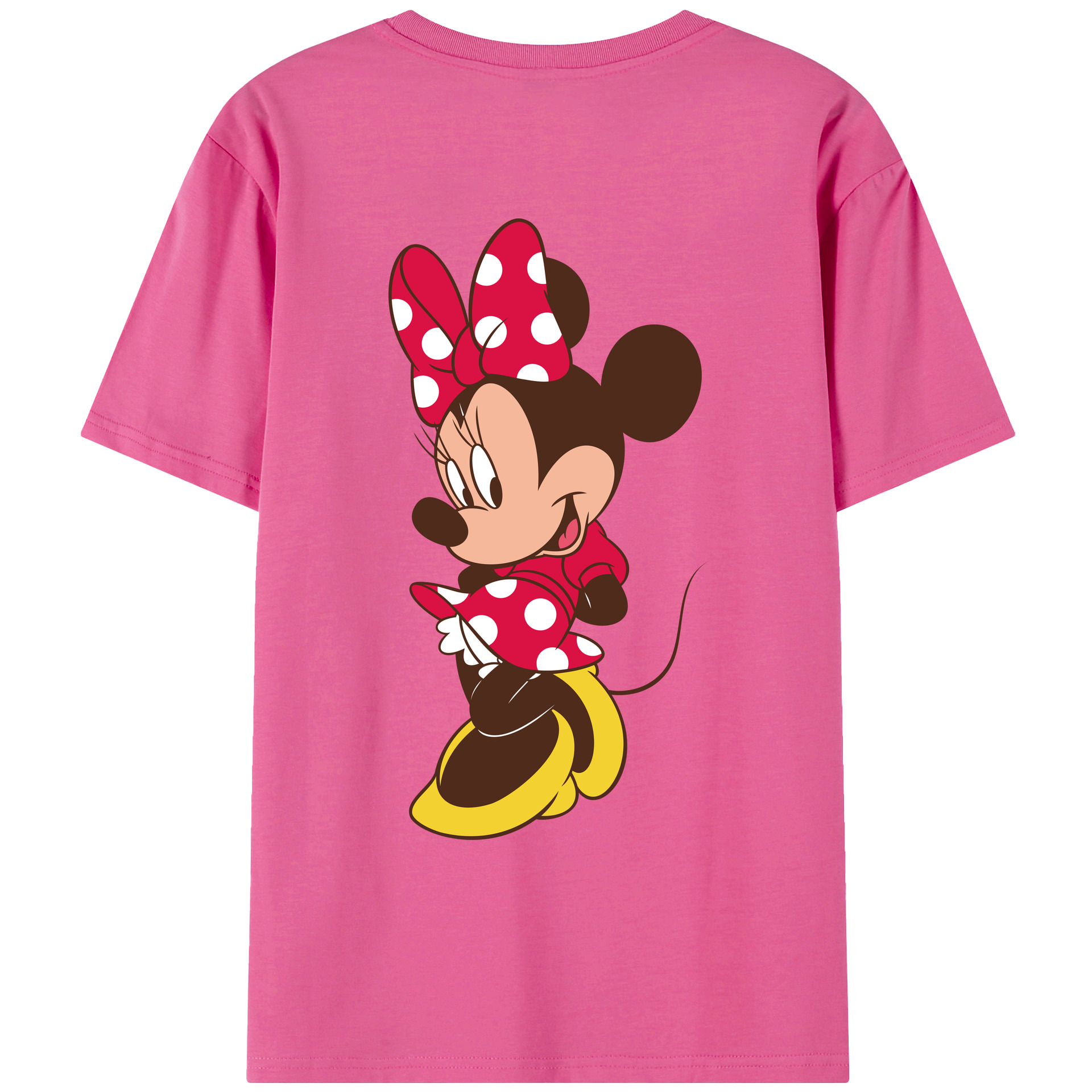（画像用） ミッキーマウス Mickey Mouse レディース半袖Tシャツ(バックプリント)