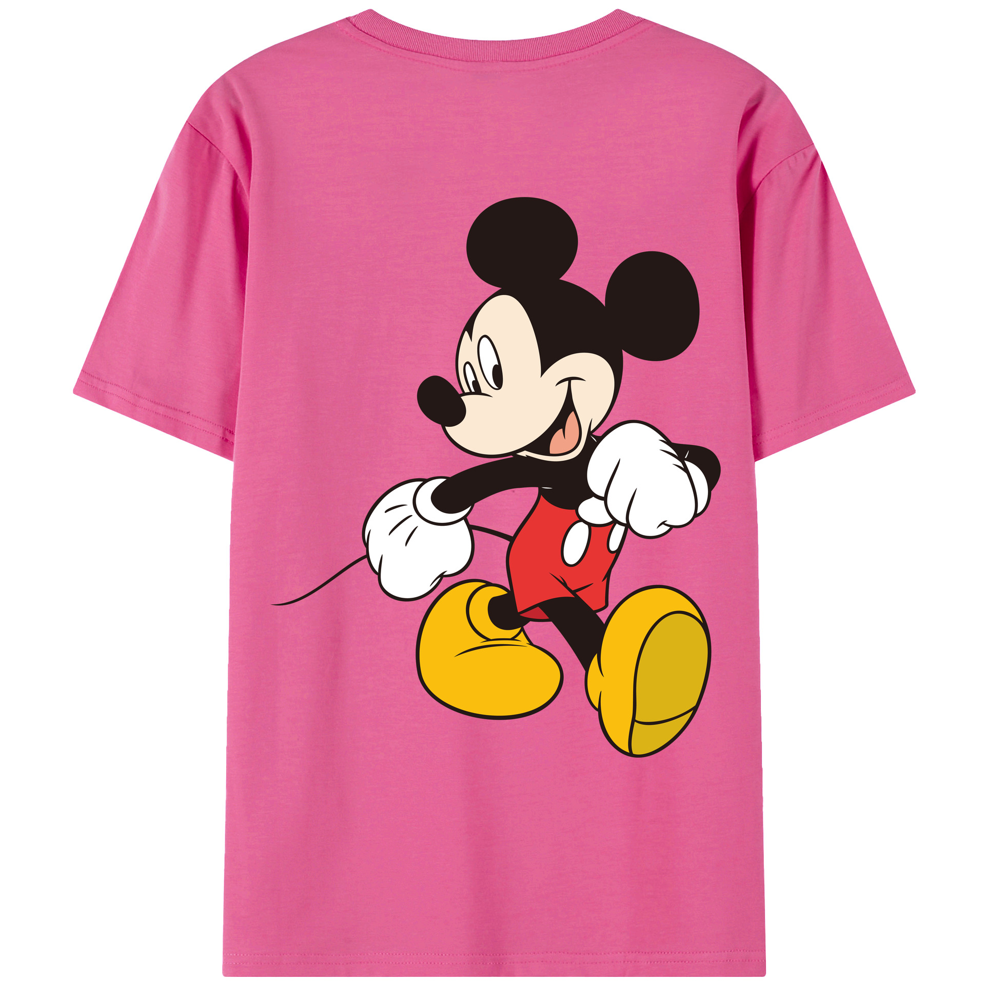 （画像用） ミッキーマウス Mickey Mouse レディース半袖Tシャツ(バックプリント)