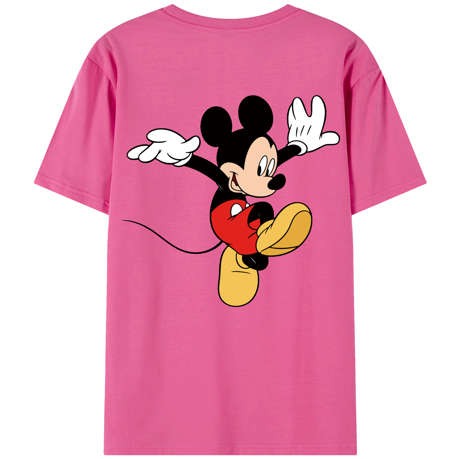 ミッキーマウス Mickey Mouse レディース半袖Tシャツ(バックプリント)