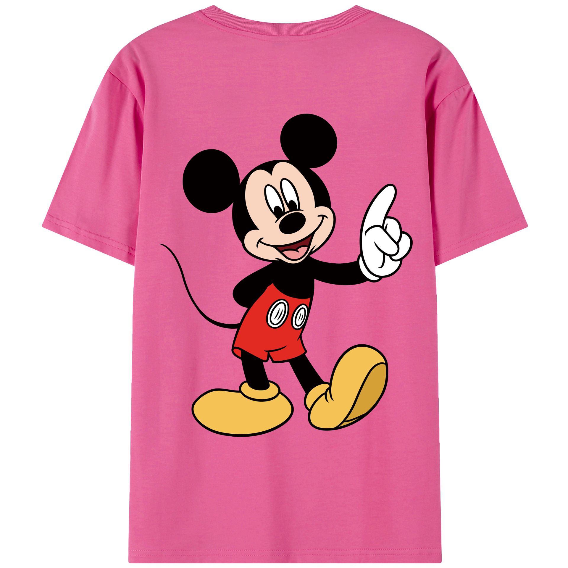 ミッキーマウス Mickey Mouse レディース半袖Tシャツ(バックプリント)