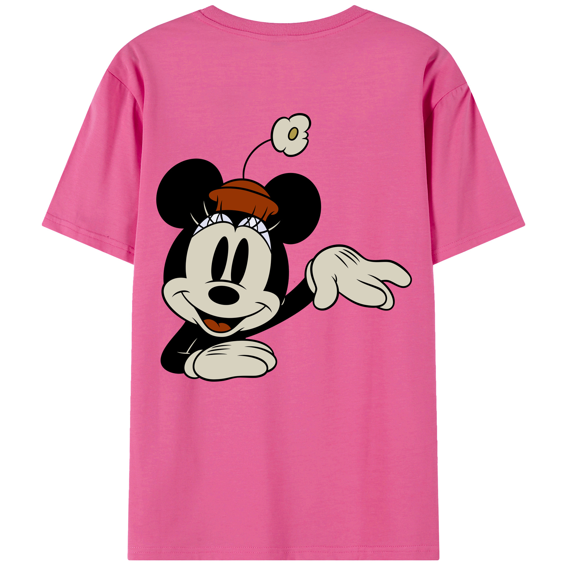 ミッキーマウス Mickey Mouse レディース半袖Tシャツ(バックプリント)
