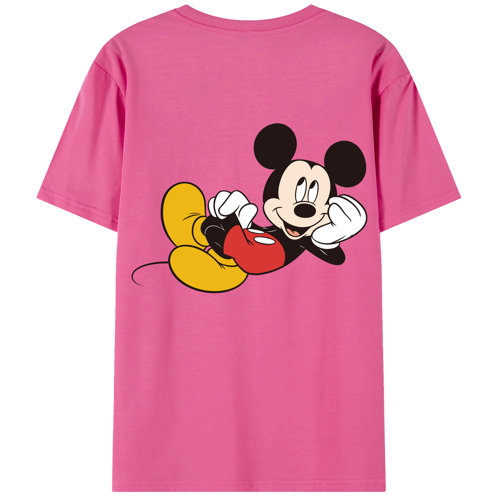 ミッキーマウス Mickey Mouse レディース半袖Tシャツ(バックプリント)