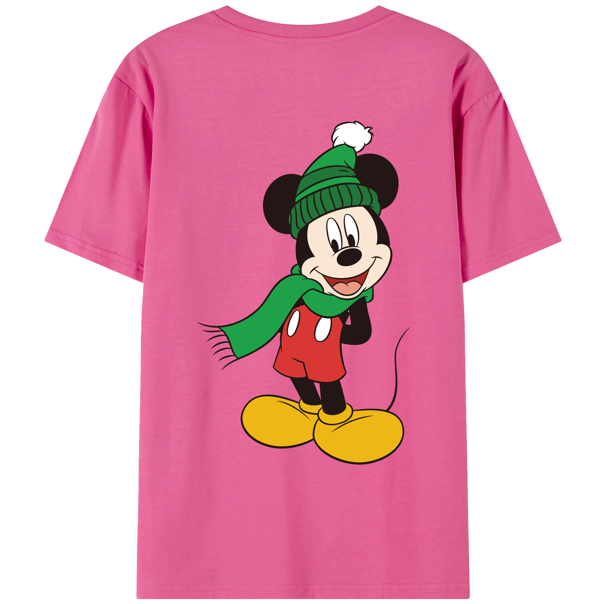 ミッキーマウス Mickey Mouse レディース半袖Tシャツ(バックプリント)