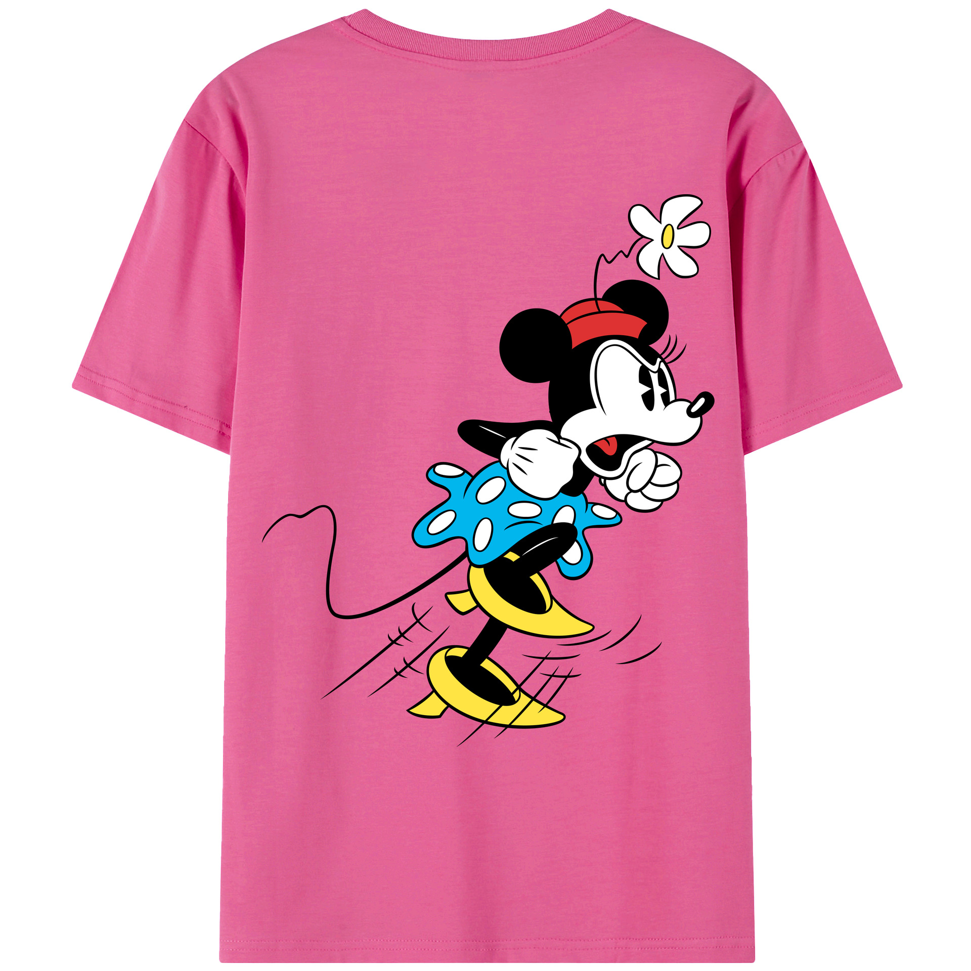 ミッキーマウス Mickey Mouse レディース半袖Tシャツ(バックプリント)