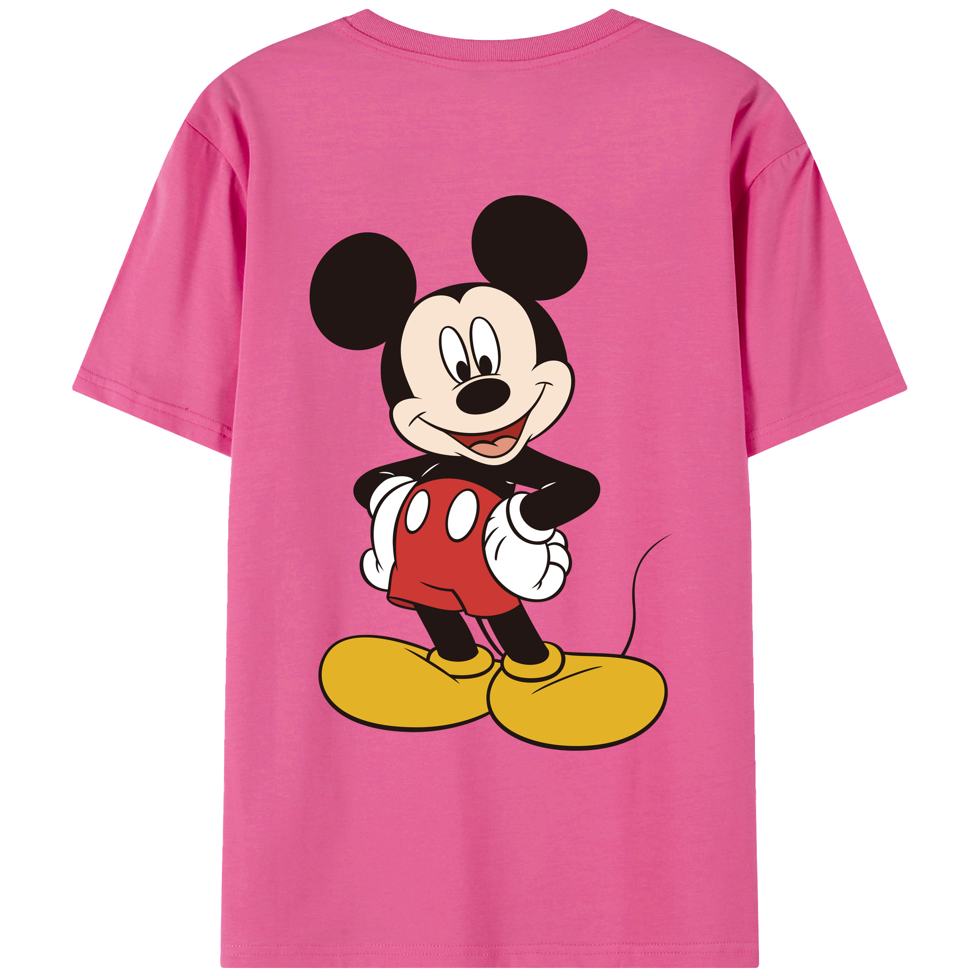 ミッキーマウス Mickey Mouse レディース半袖Tシャツ(バックプリント)