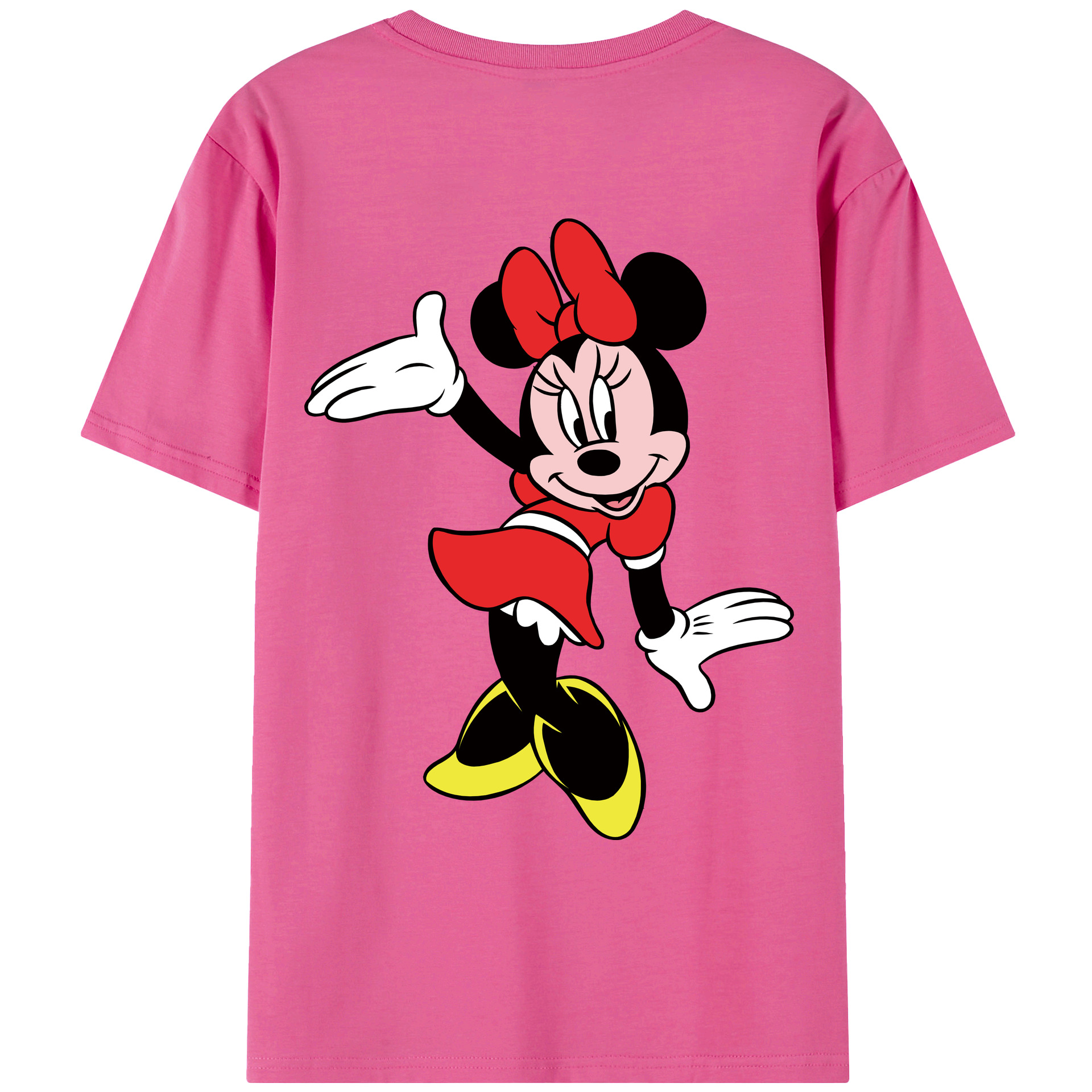 ミッキーマウス Mickey Mouse レディース半袖Tシャツ(バックプリント)