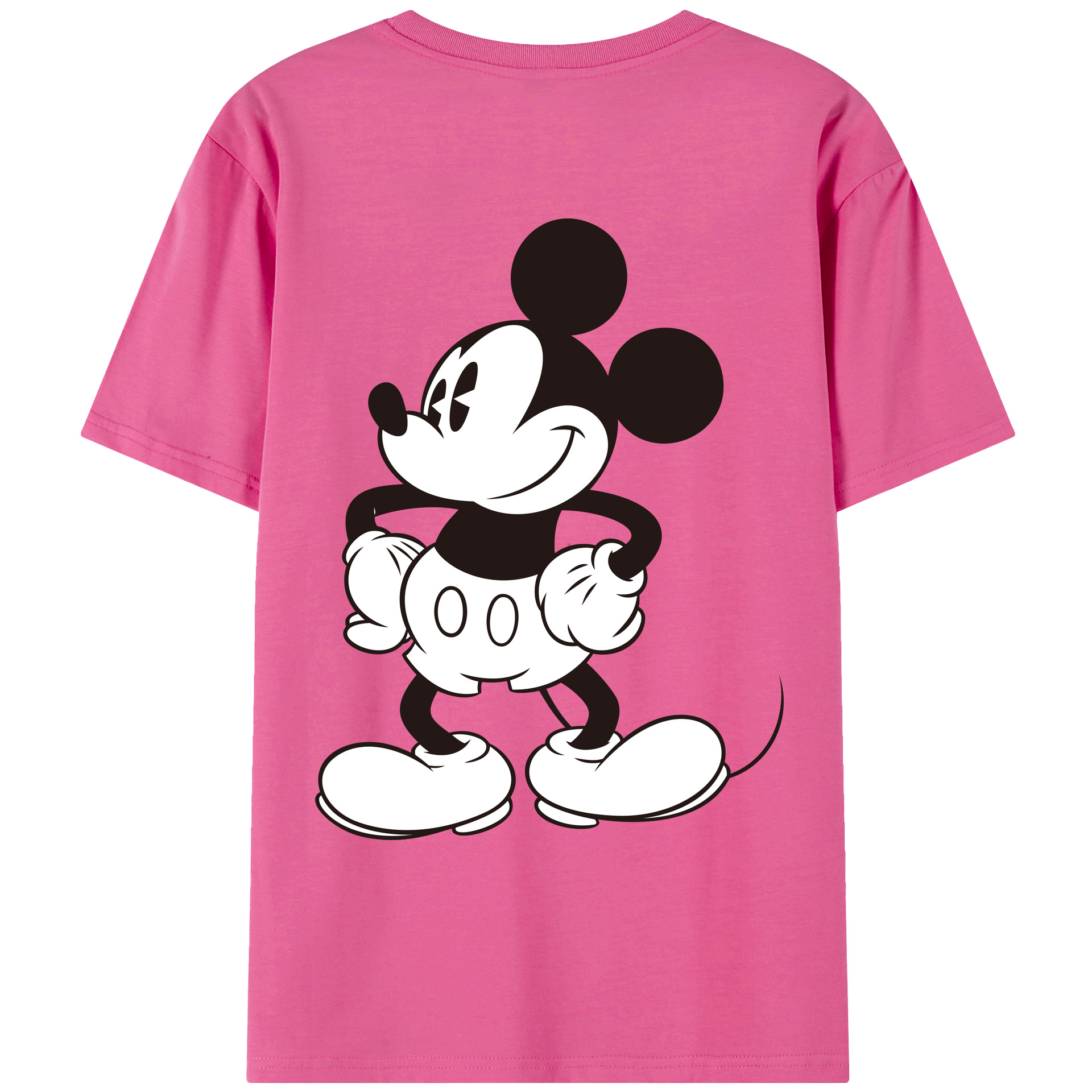 ミッキーマウス Mickey Mouse レディース半袖Tシャツ(バックプリント)