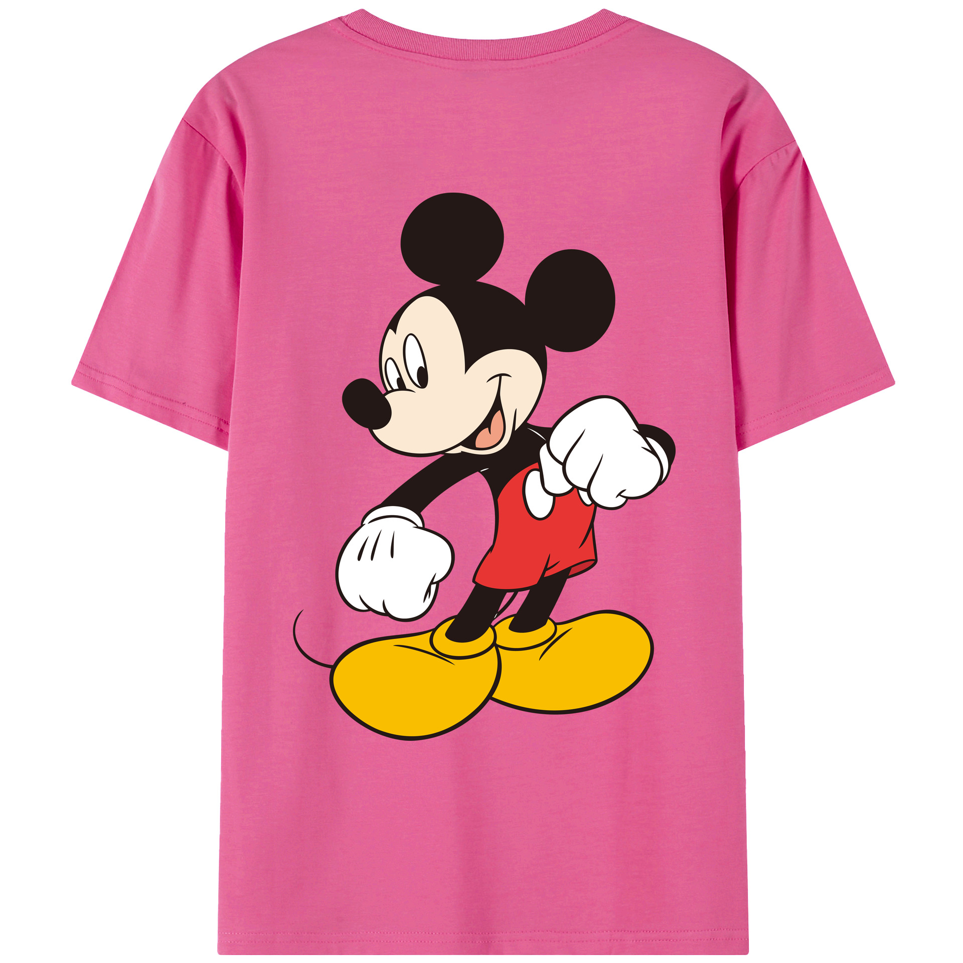 ミッキーマウス Mickey Mouse レディース半袖Tシャツ(バックプリント)