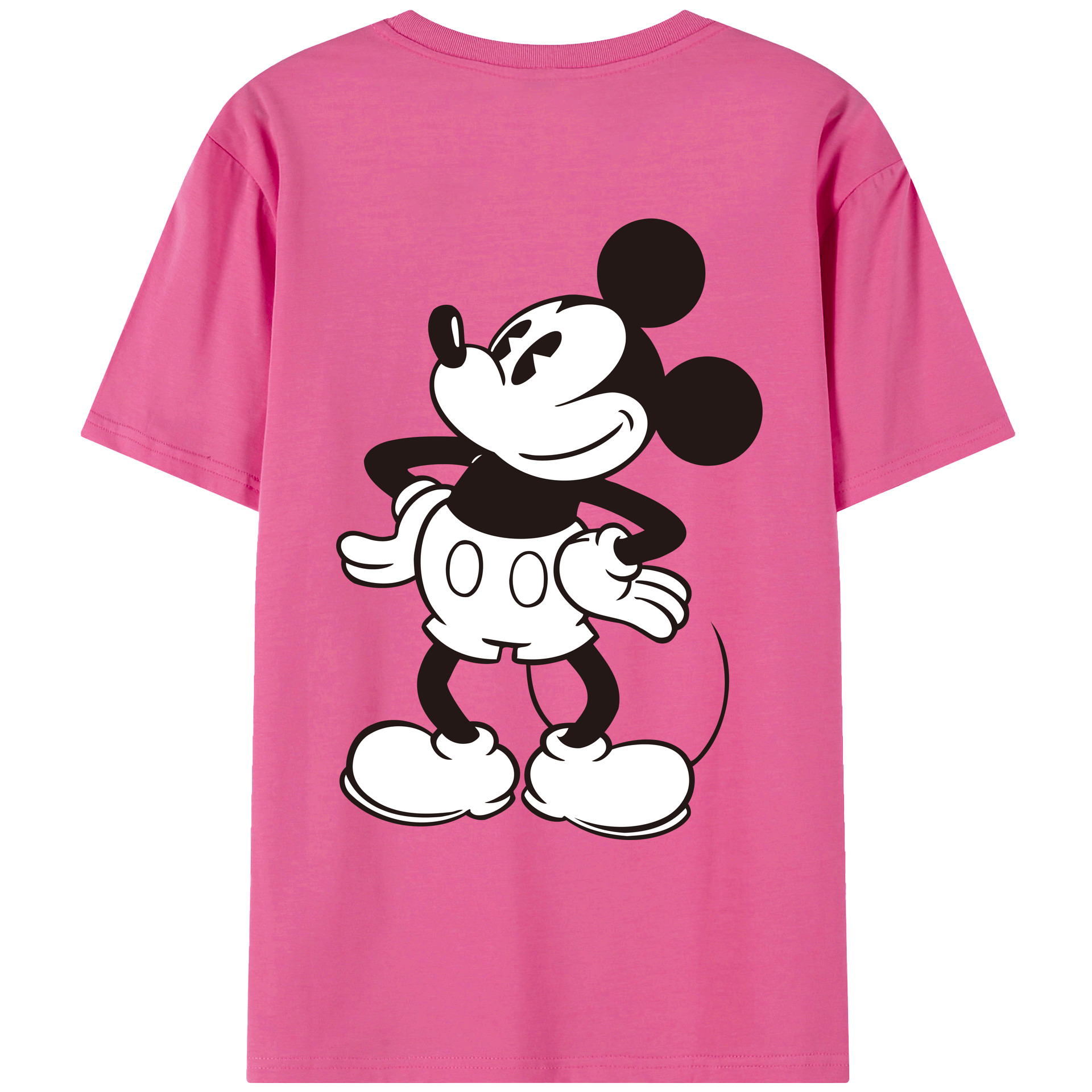 ミッキーマウス Mickey Mouse レディース半袖Tシャツ(バックプリント)