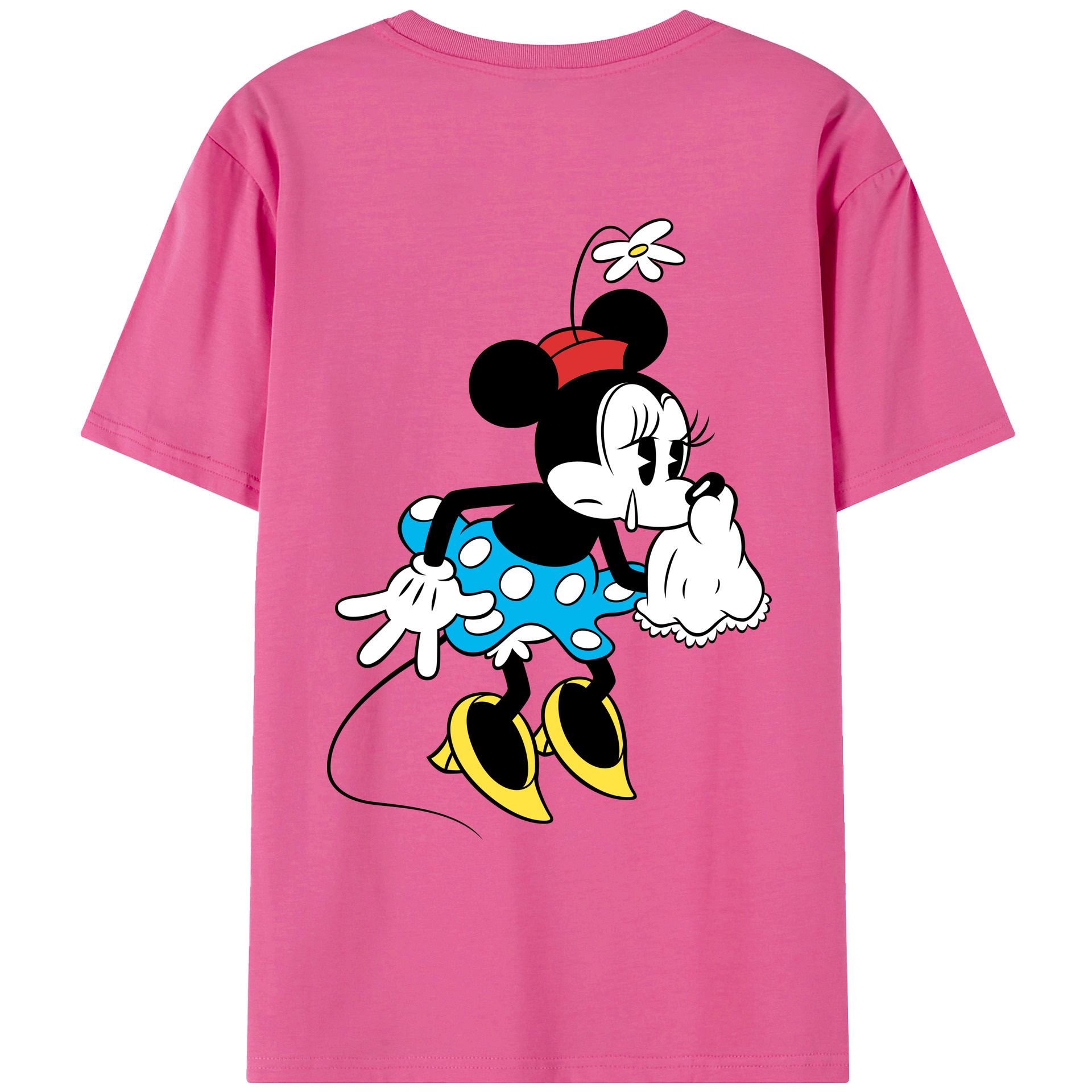 ミッキーマウス Mickey Mouse レディース半袖Tシャツ(バックプリント)