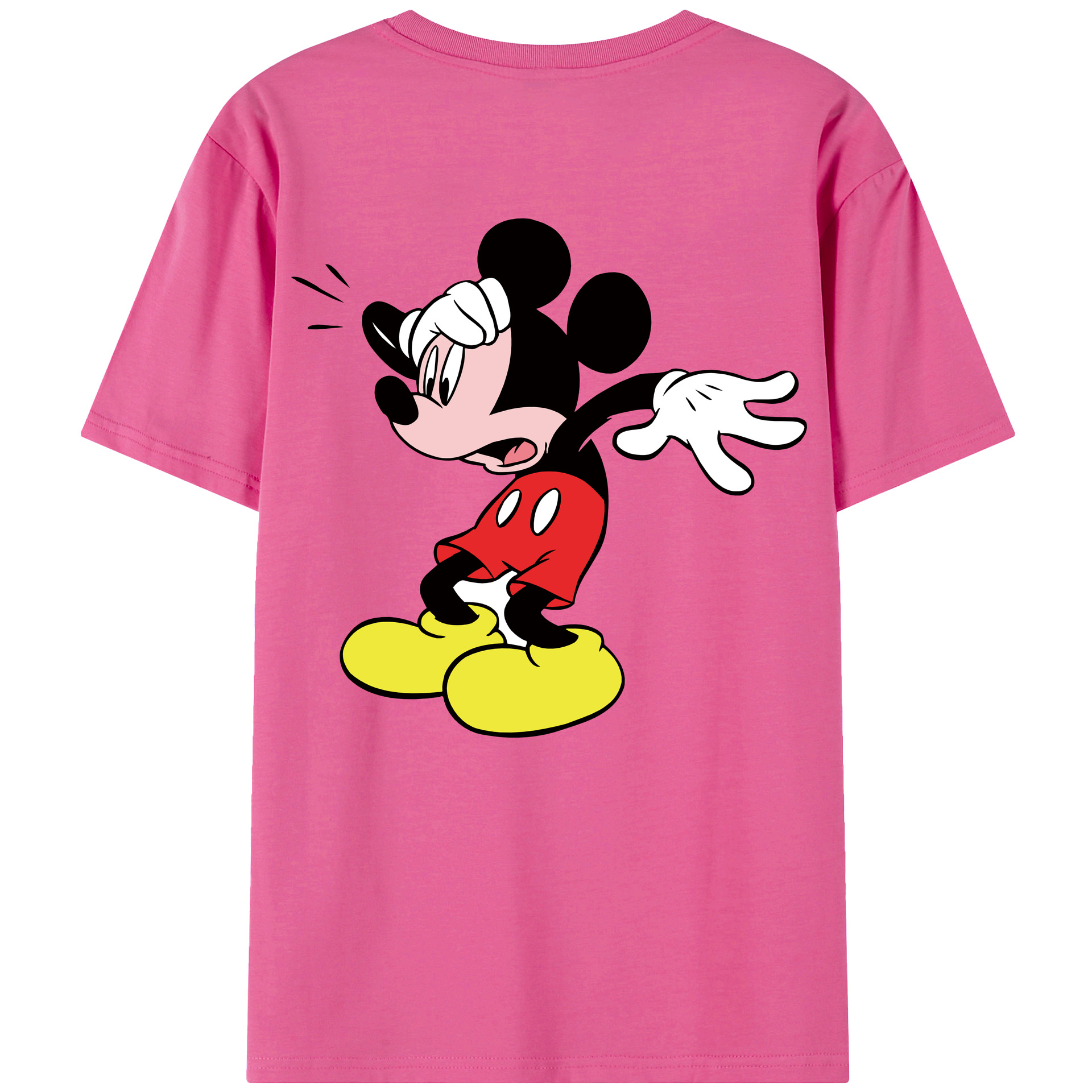 ミッキーマウス Mickey Mouse レディース半袖Tシャツ(バックプリント)