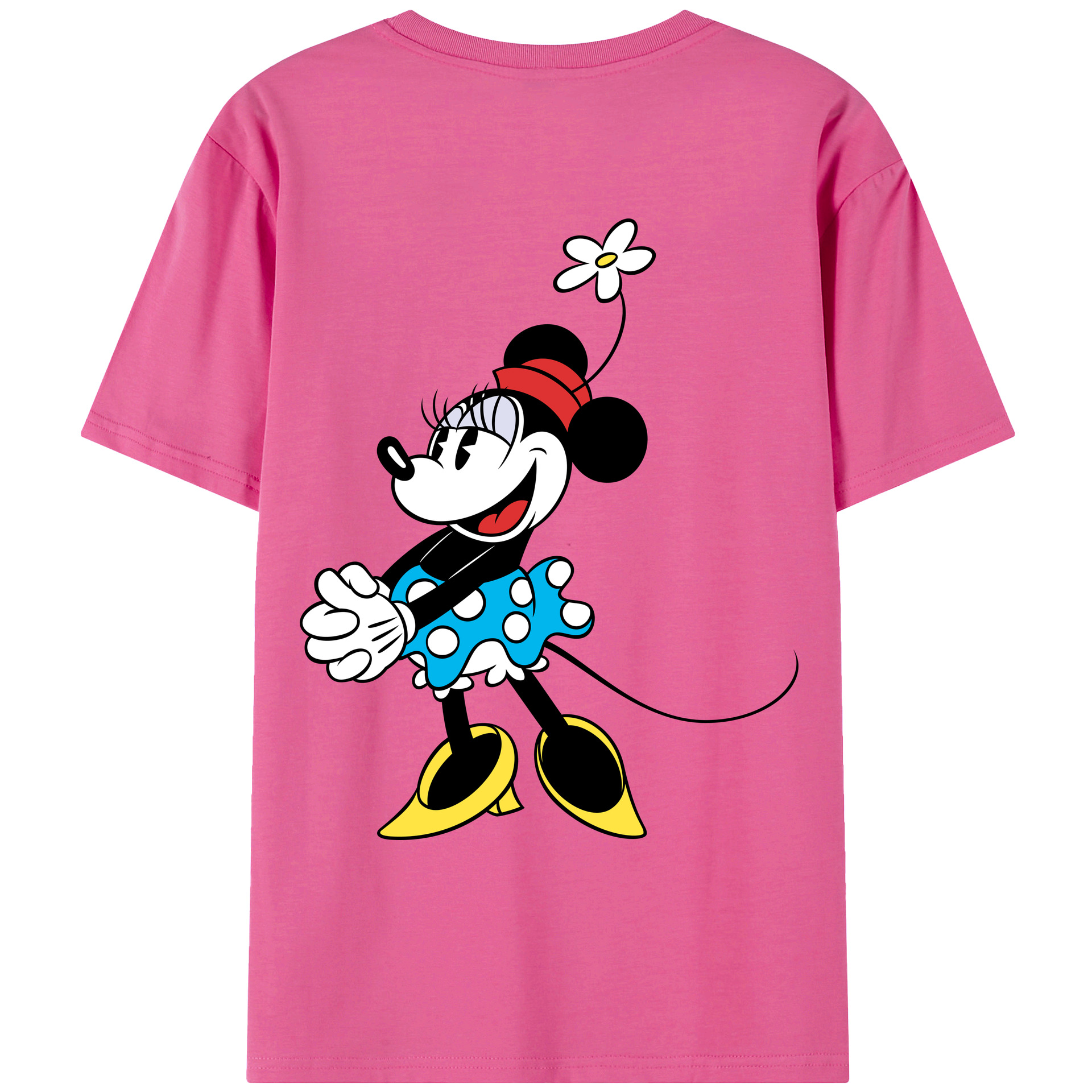 （画像用） ミッキーマウス Mickey Mouse レディース半袖Tシャツ(バックプリント)