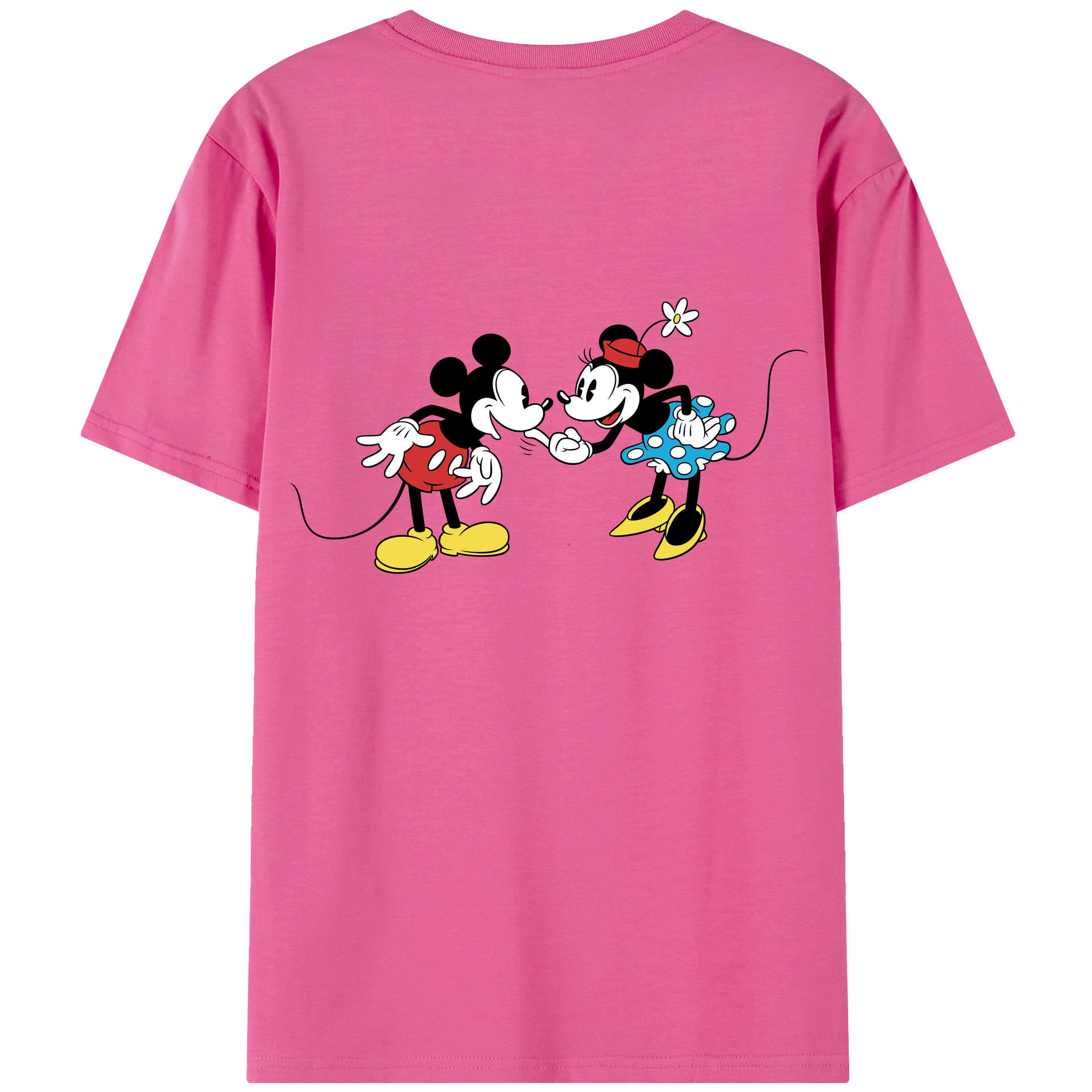 （画像用） ミッキーマウス Mickey Mouse レディース半袖Tシャツ(バックプリント)