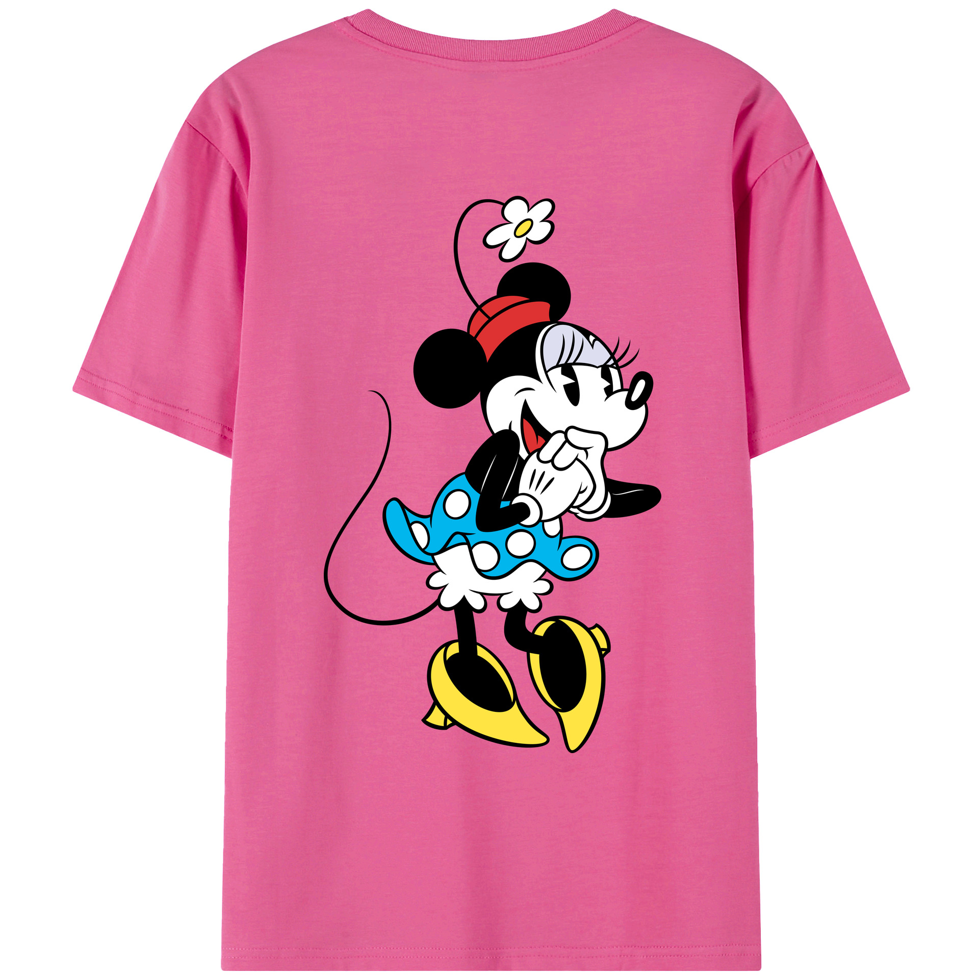 （画像用） ミッキーマウス Mickey Mouse レディース半袖Tシャツ(バックプリント)
