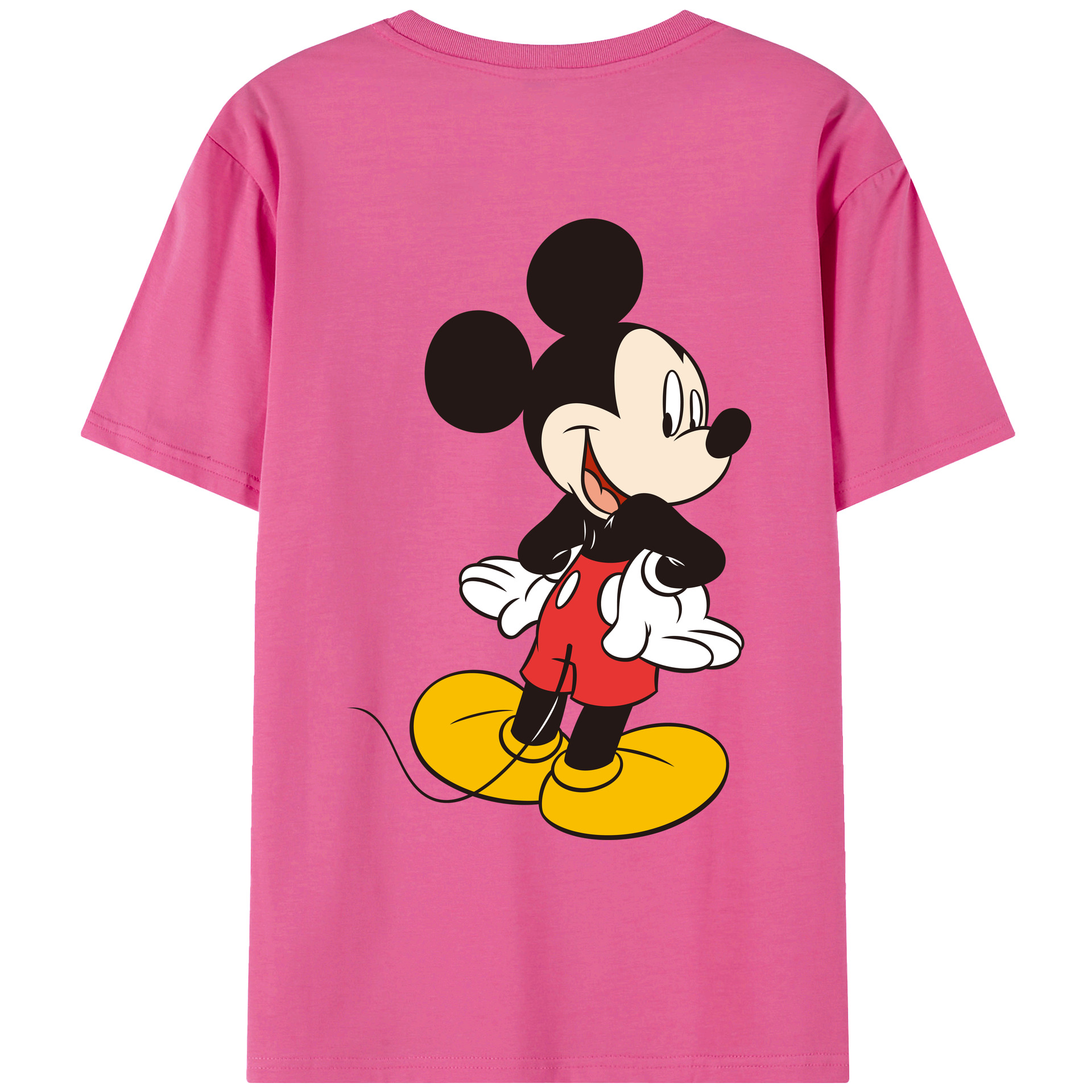 （画像用） ミッキーマウス Mickey Mouse レディース半袖Tシャツ(バックプリント)