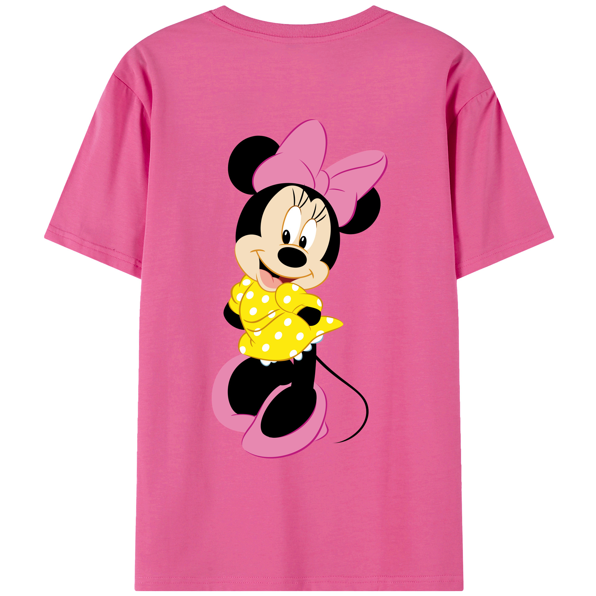 （画像用） ミッキーマウス Mickey Mouse レディース半袖Tシャツ(バックプリント)