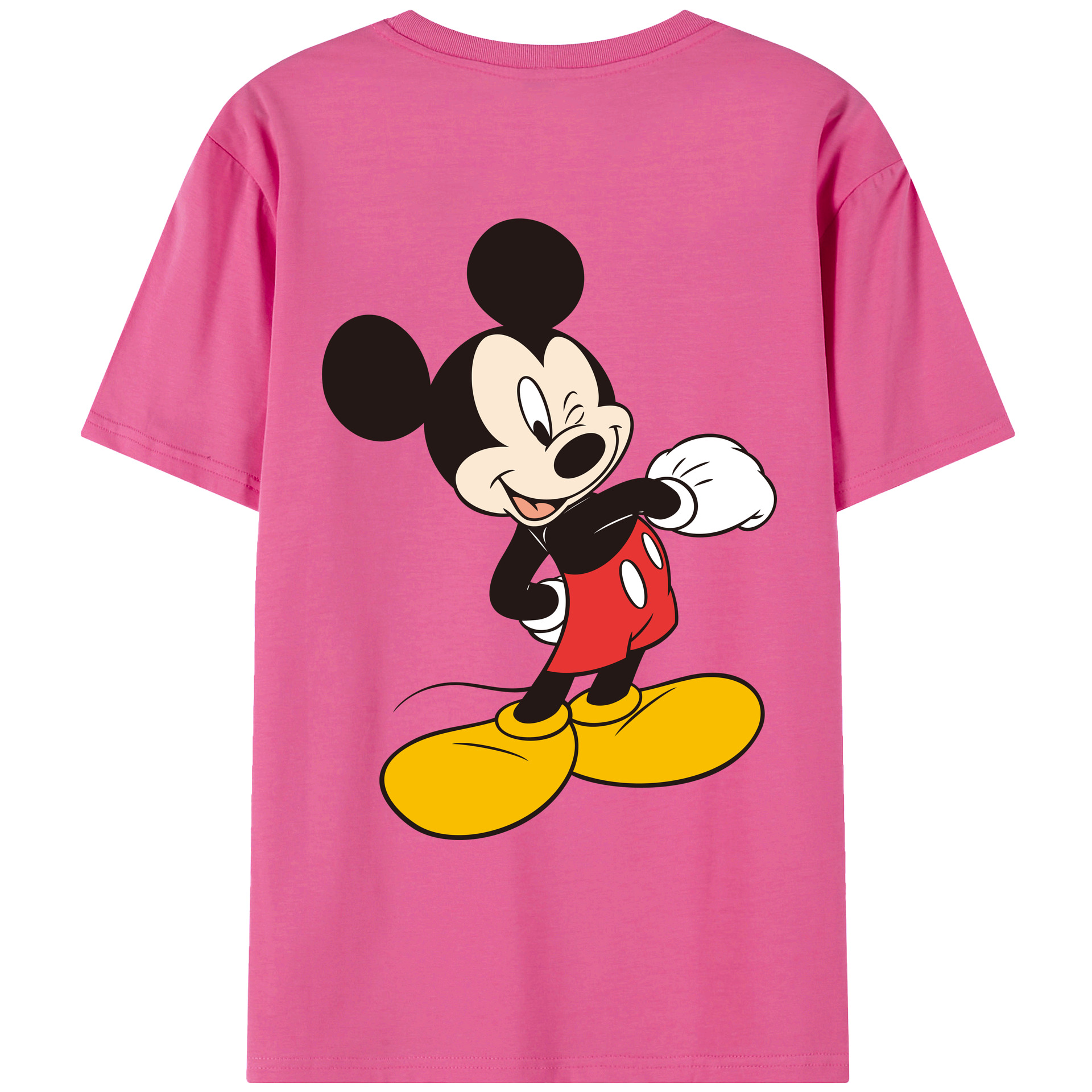 （画像用） ミッキーマウス Mickey Mouse レディース半袖Tシャツ(バックプリント)