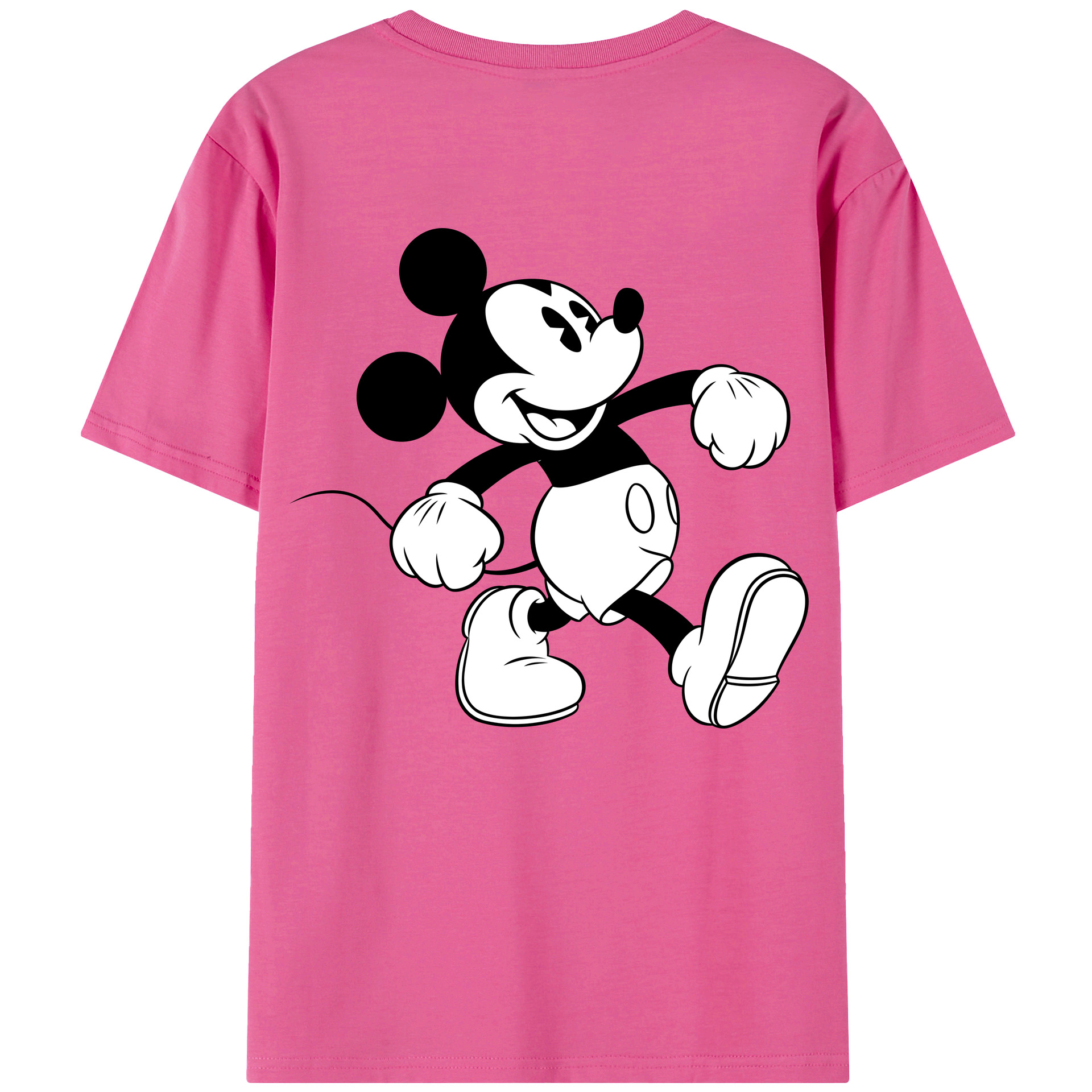 （画像用） ミッキーマウス Mickey Mouse レディース半袖Tシャツ(バックプリント)