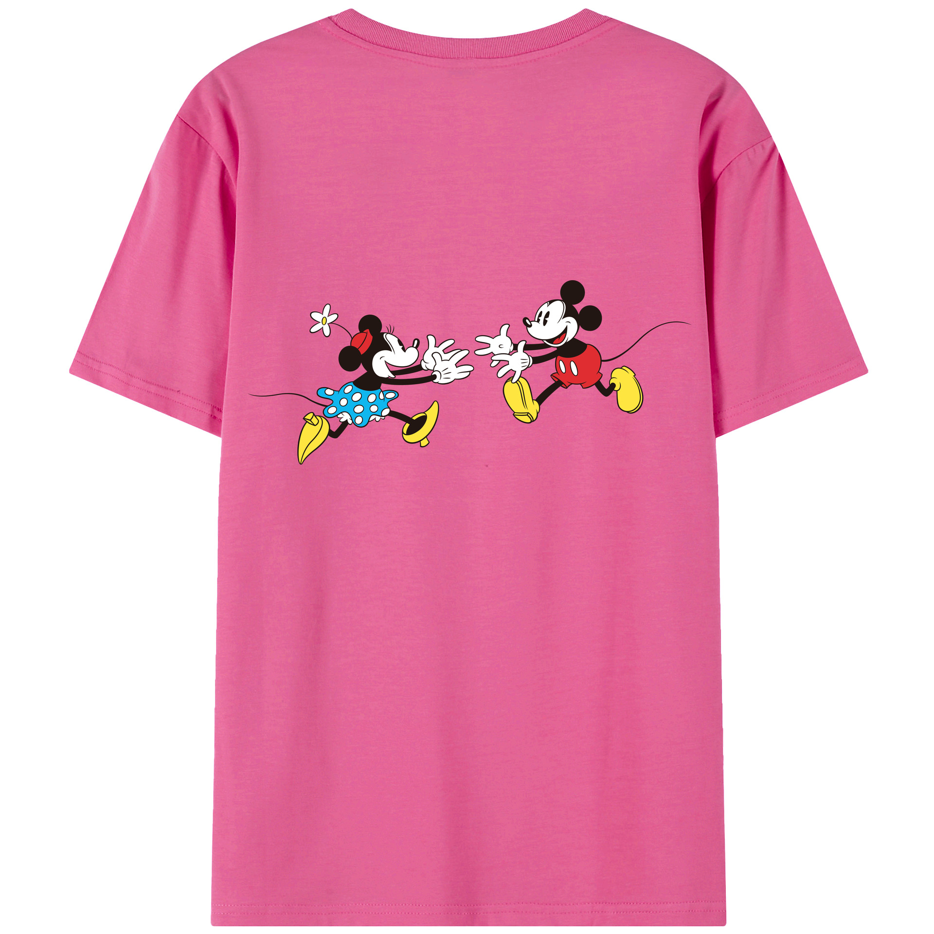 （画像用） ミッキーマウス Mickey Mouse レディース半袖Tシャツ(バックプリント)