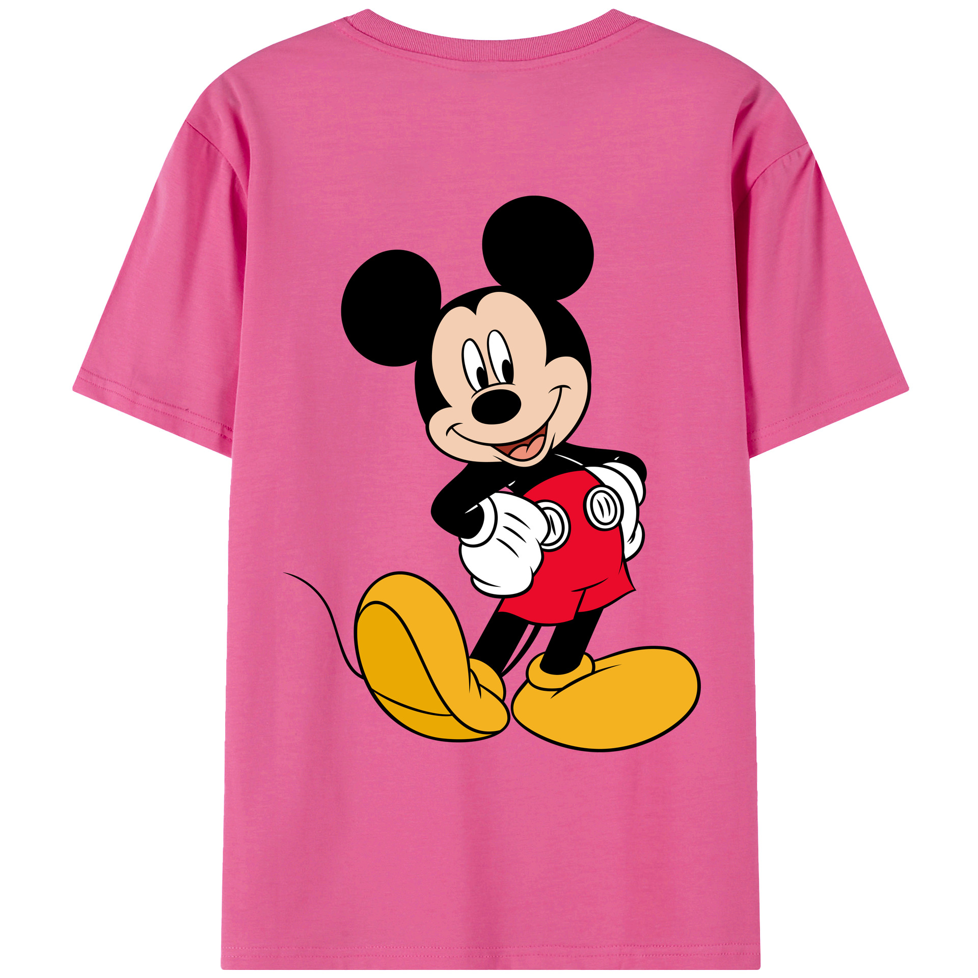 （画像用） ミッキーマウス Mickey Mouse レディース半袖Tシャツ(バックプリント)