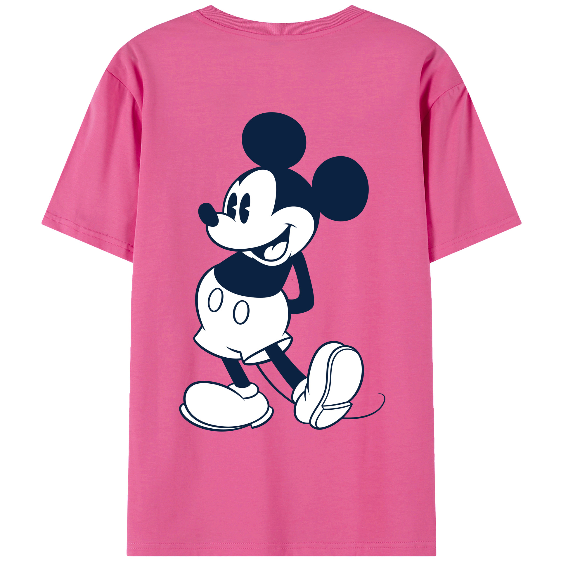 （画像用） ミッキーマウス Mickey Mouse レディース半袖Tシャツ(バックプリント)