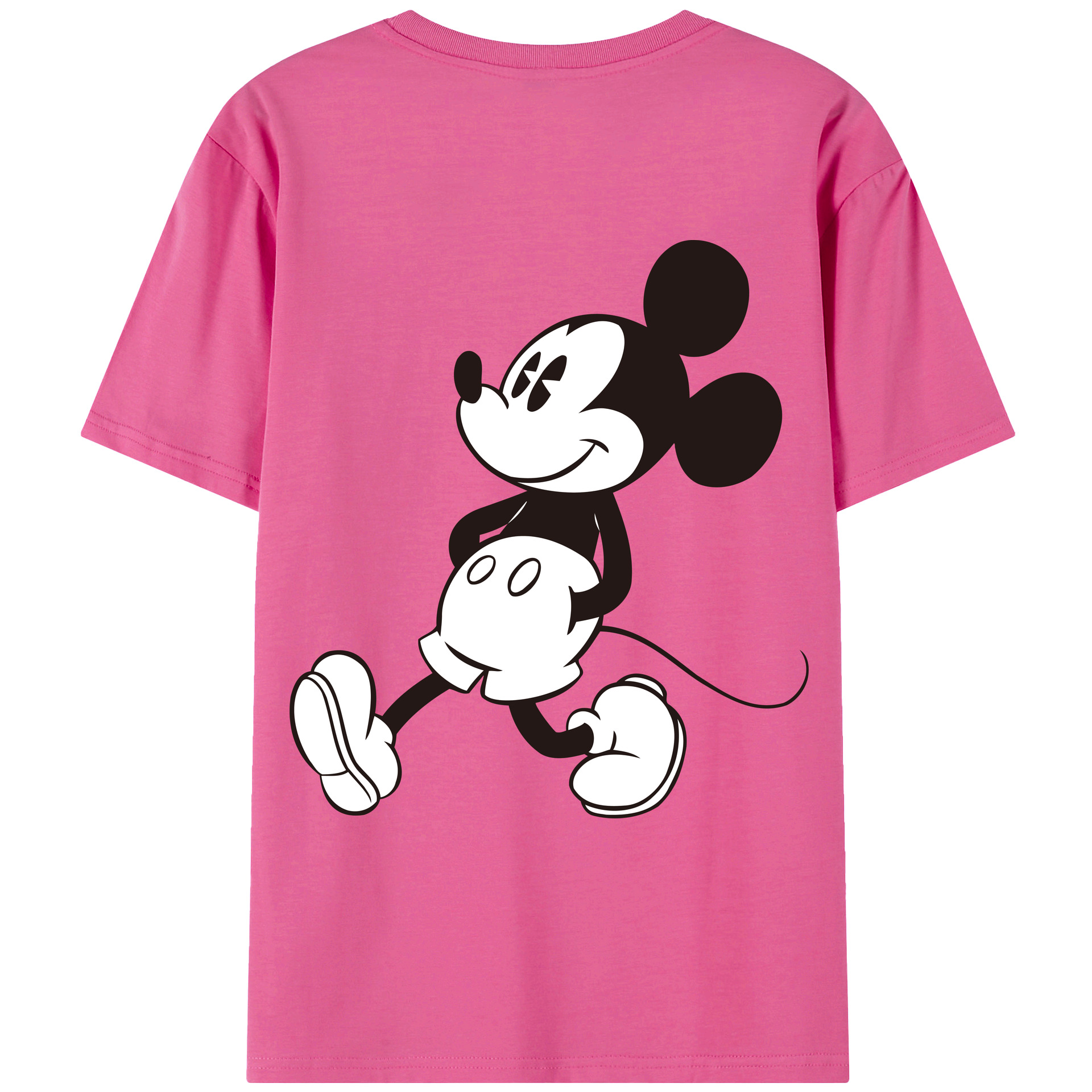 （画像用） ミッキーマウス Mickey Mouse レディース半袖Tシャツ(バックプリント)