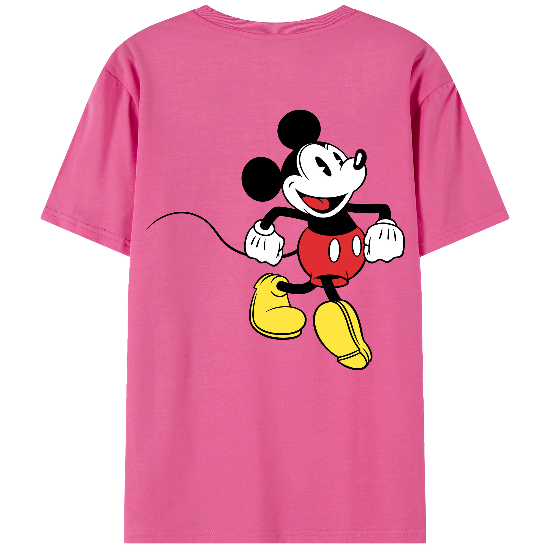 （画像用） ミッキーマウス Mickey Mouse レディース半袖Tシャツ(バックプリント)