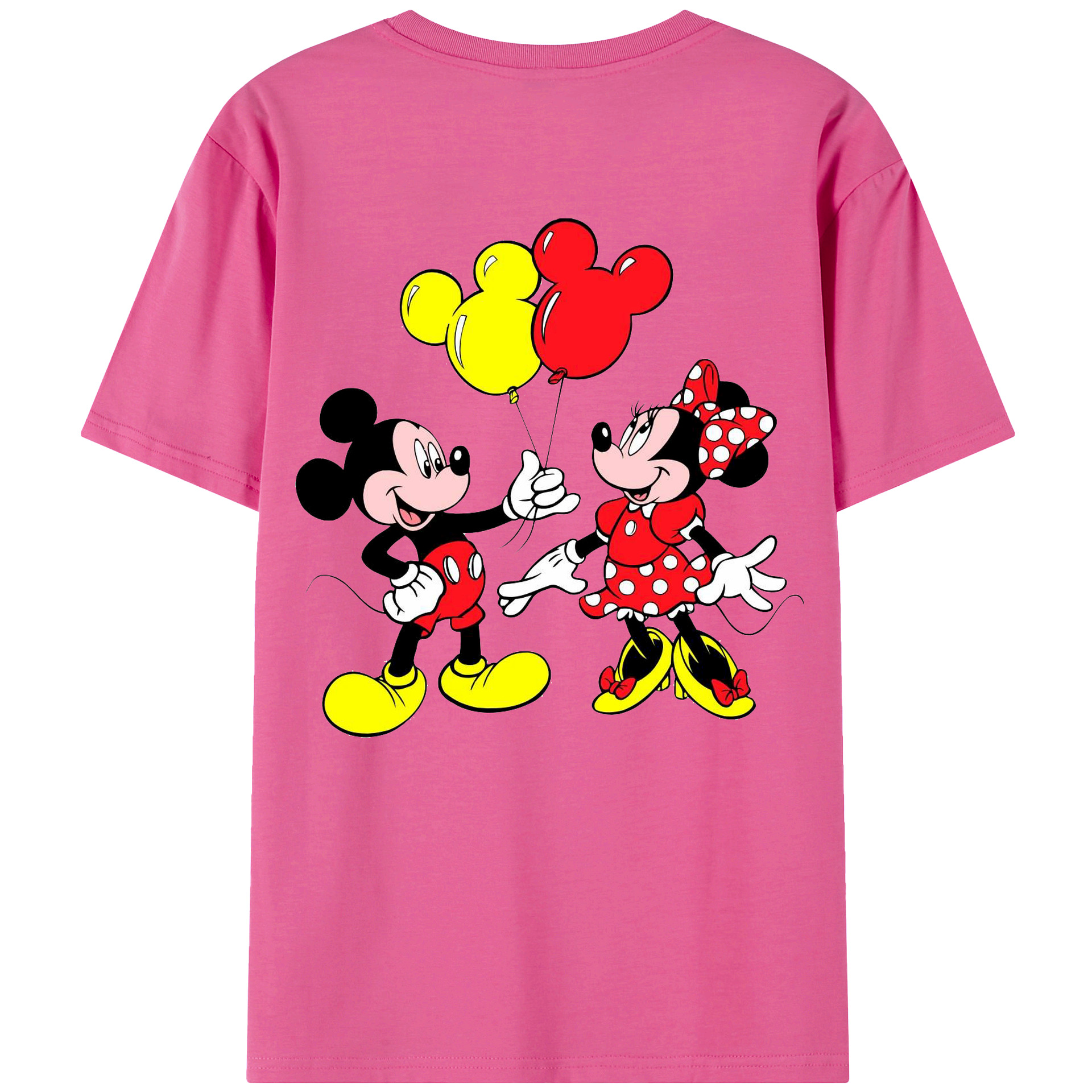 （画像用） ミッキーマウス Mickey Mouse レディース半袖Tシャツ(バックプリント)